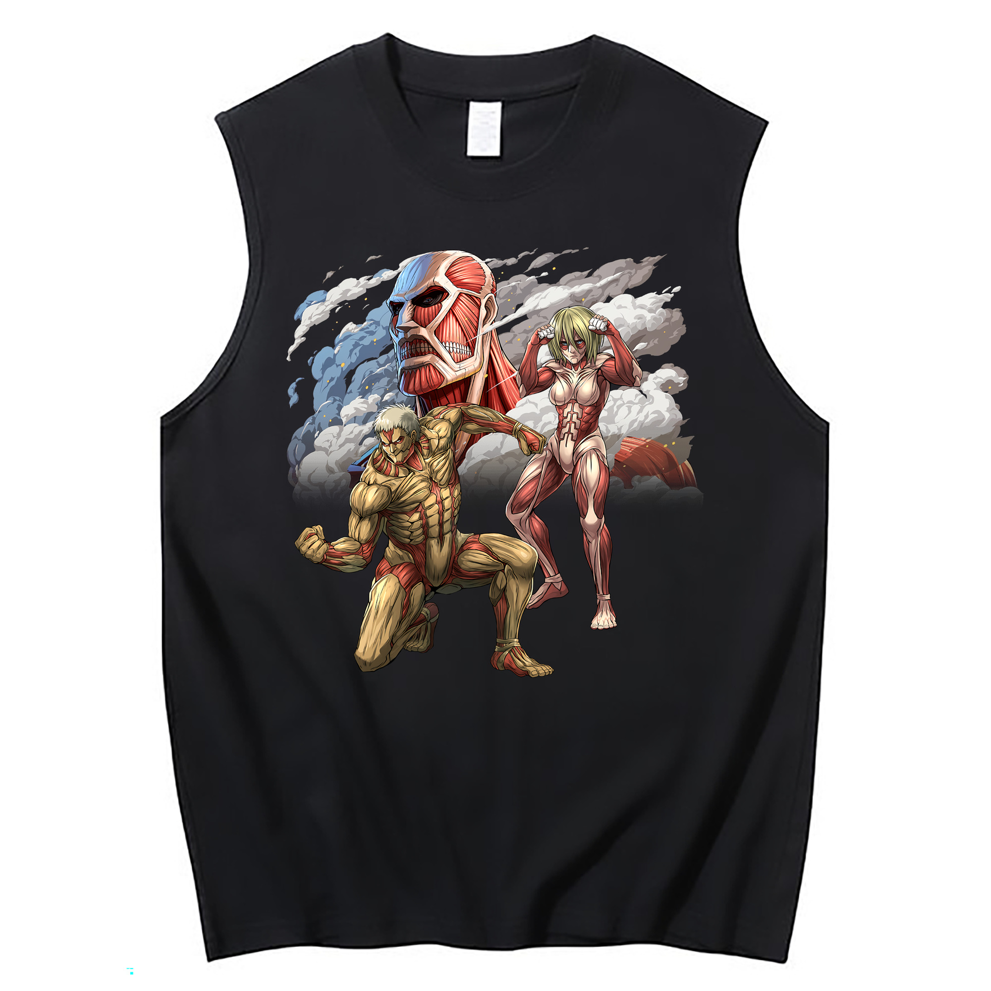 （画像用） 進撃の巨人 Attack on Titan コットン100％タンクトップ（フロントプリント）