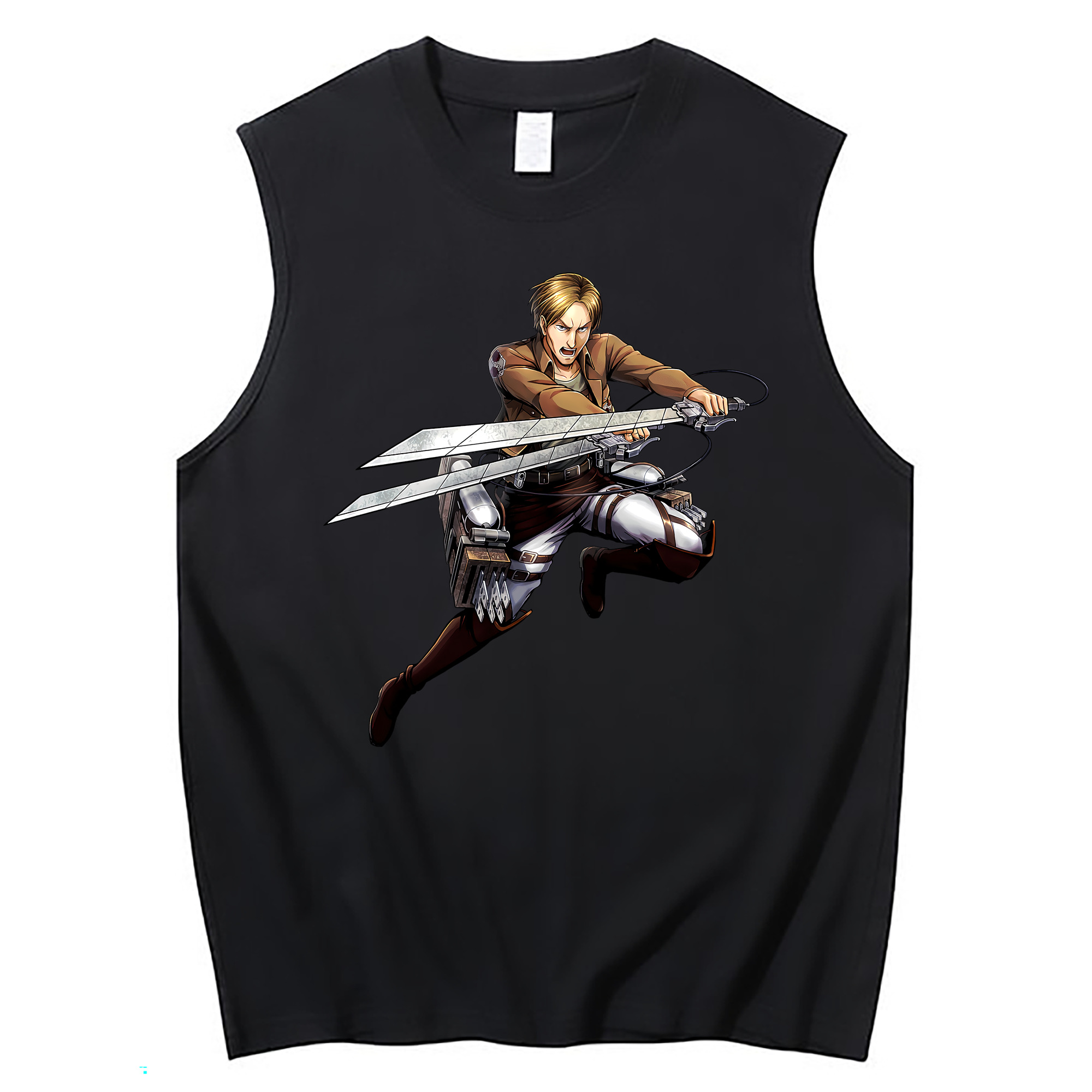 （画像用） 進撃の巨人 Attack on Titan コットン100％タンクトップ（フロントプリント）