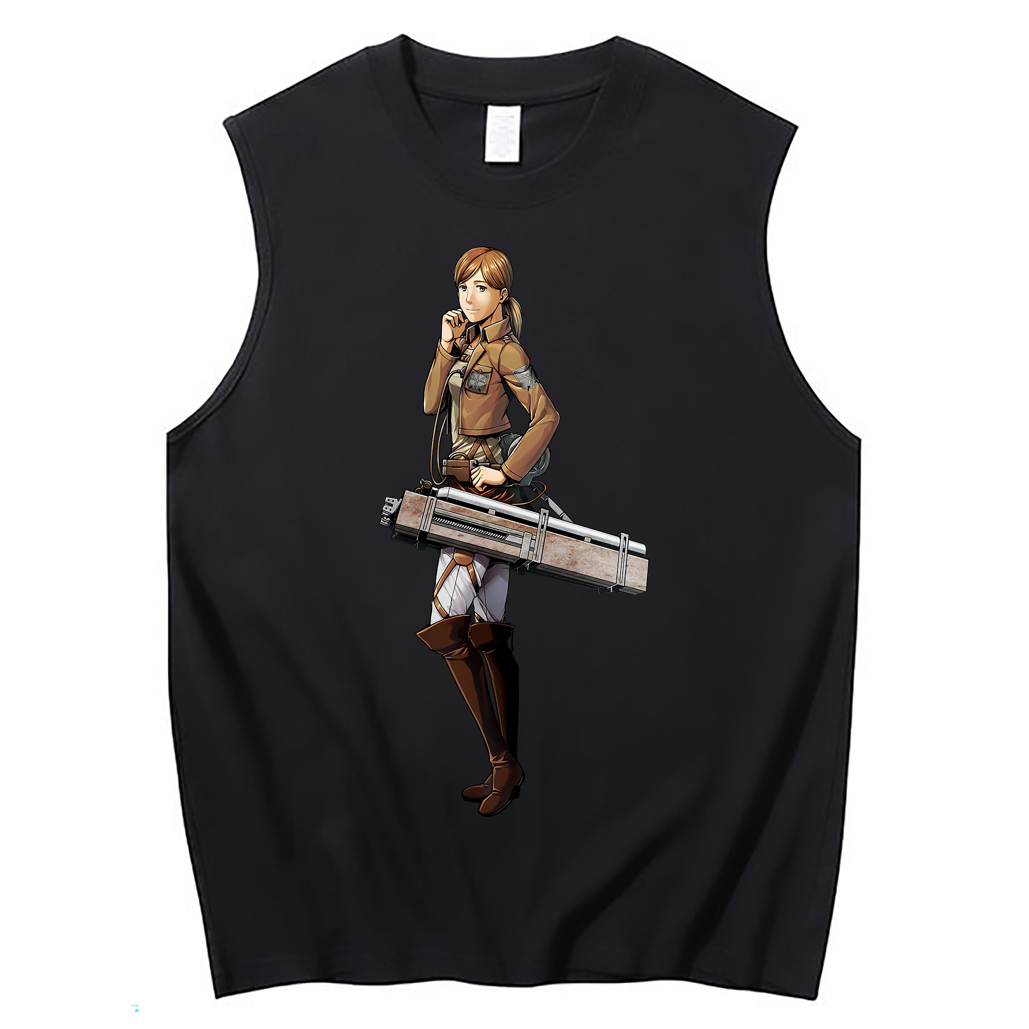 （画像用） 進撃の巨人 Attack on Titan コットン100％タンクトップ（フロントプリント）