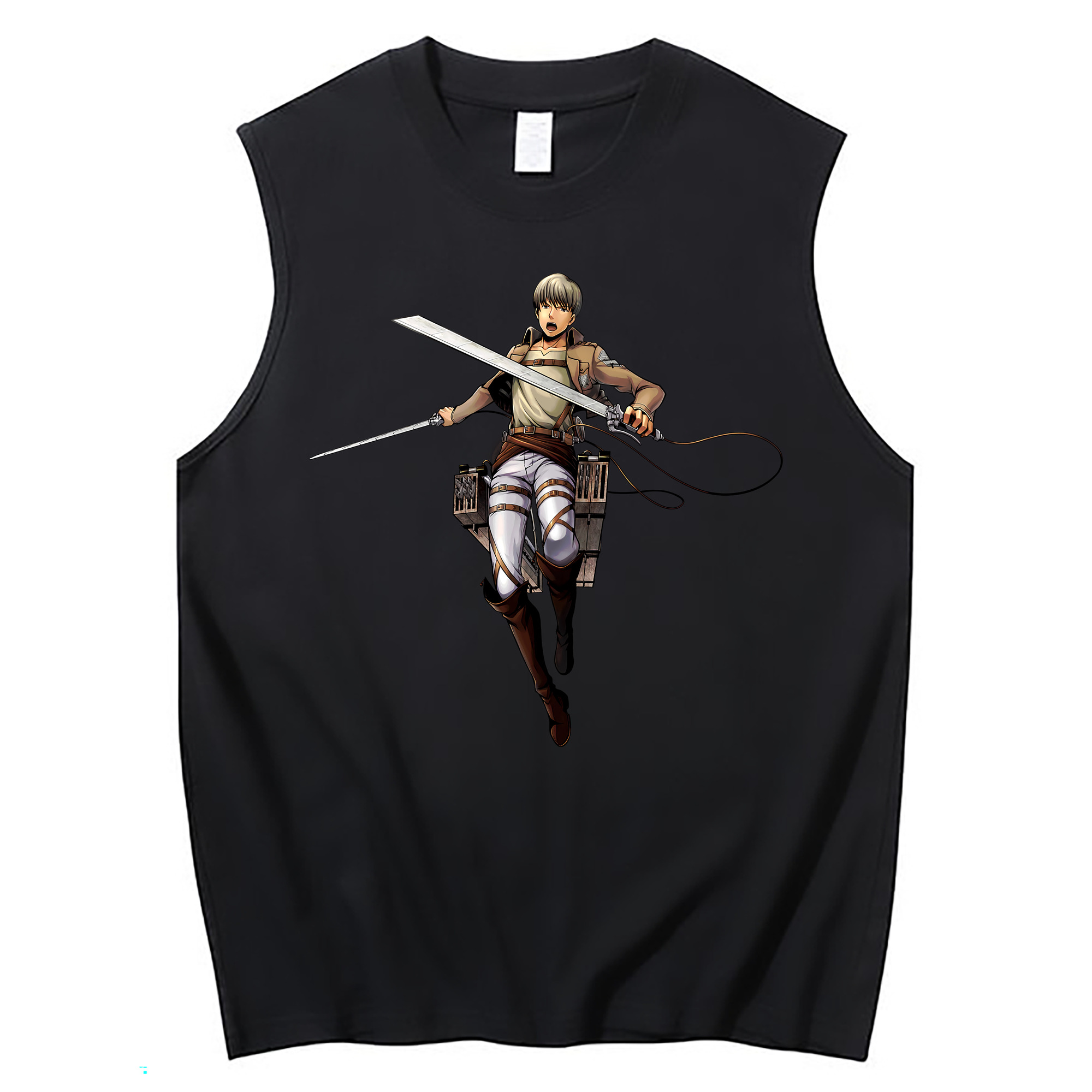 （画像用） 進撃の巨人 Attack on Titan コットン100％タンクトップ（フロントプリント）