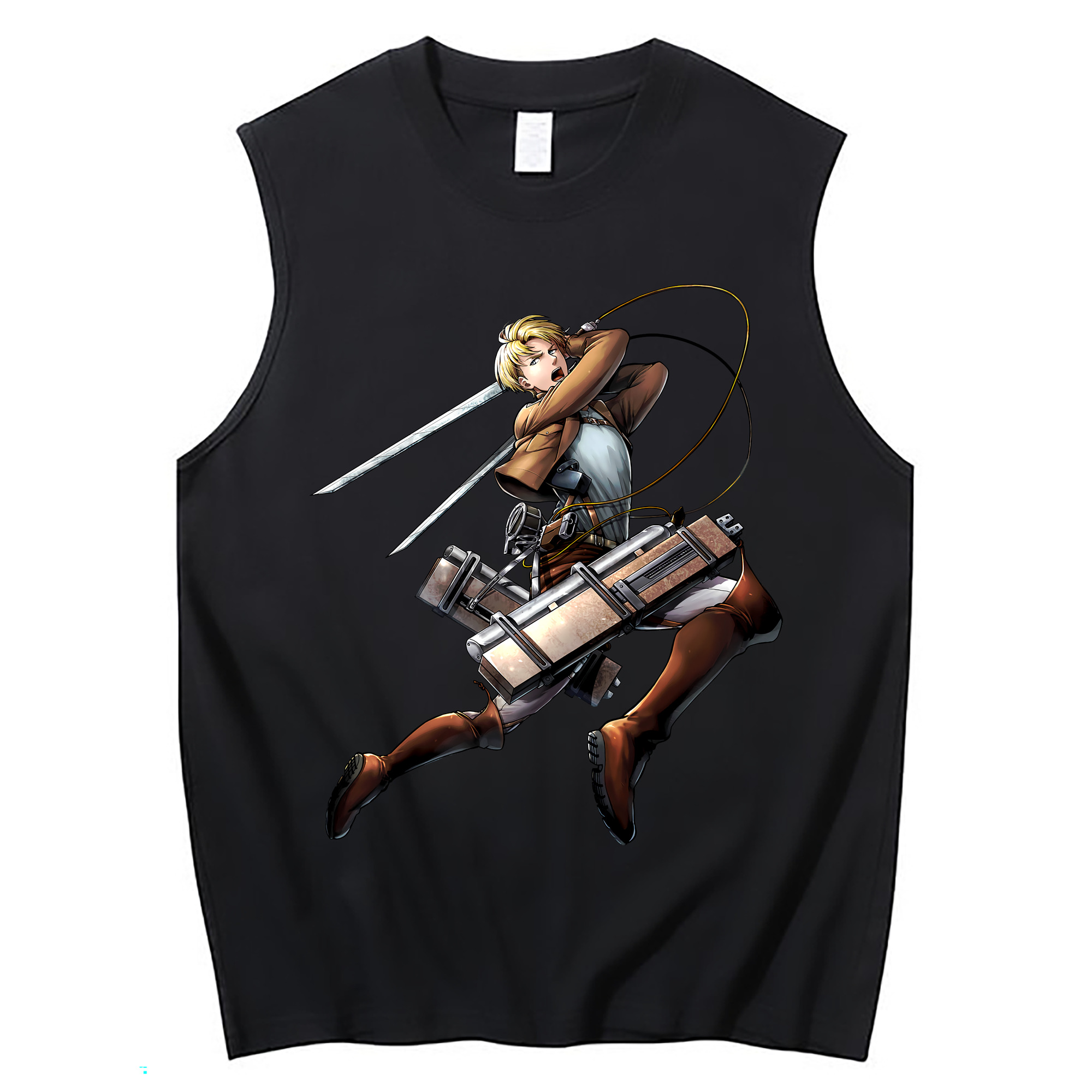 （画像用） 進撃の巨人 Attack on Titan コットン100％タンクトップ（フロントプリント）