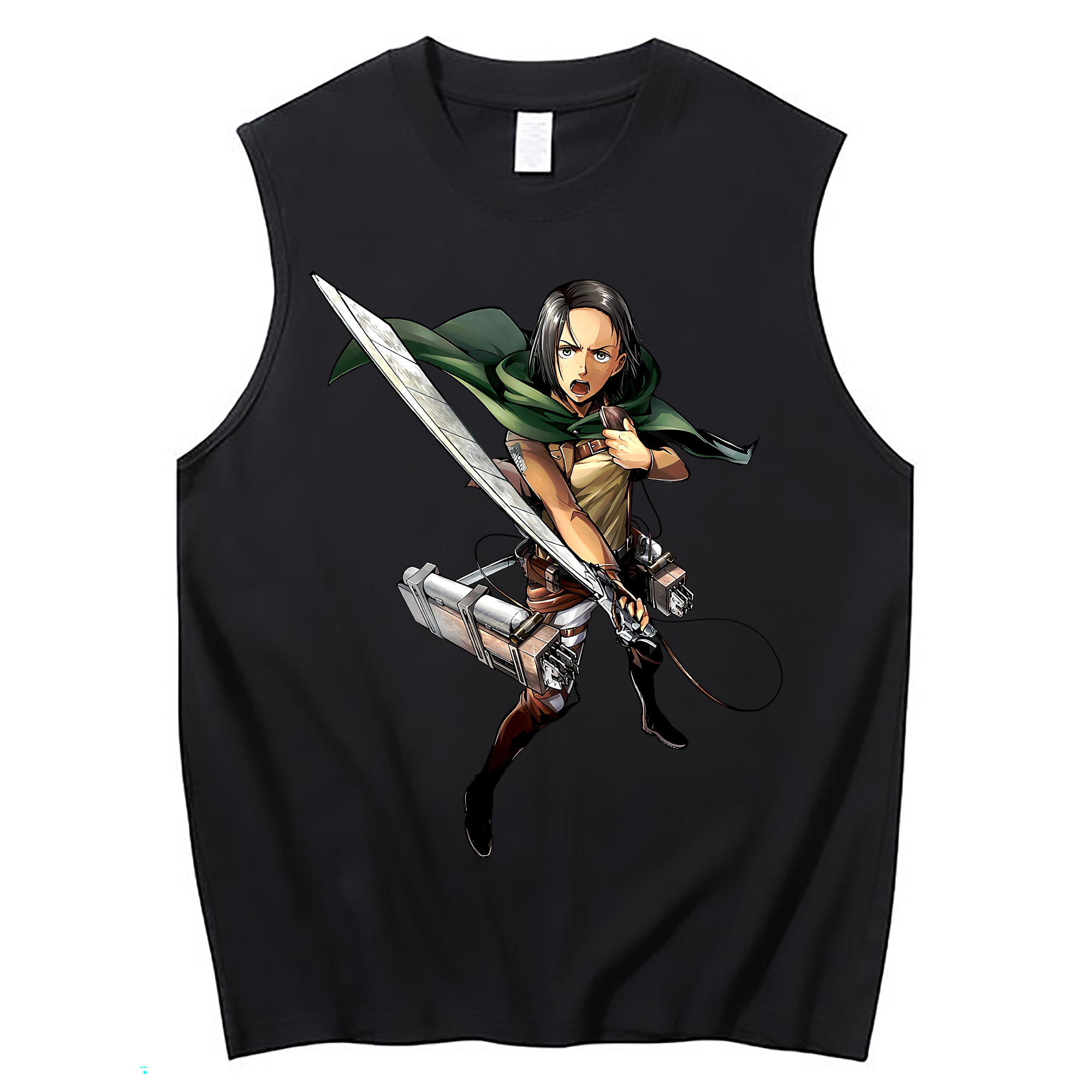 （画像用） 進撃の巨人 Attack on Titan コットン100％タンクトップ（フロントプリント）