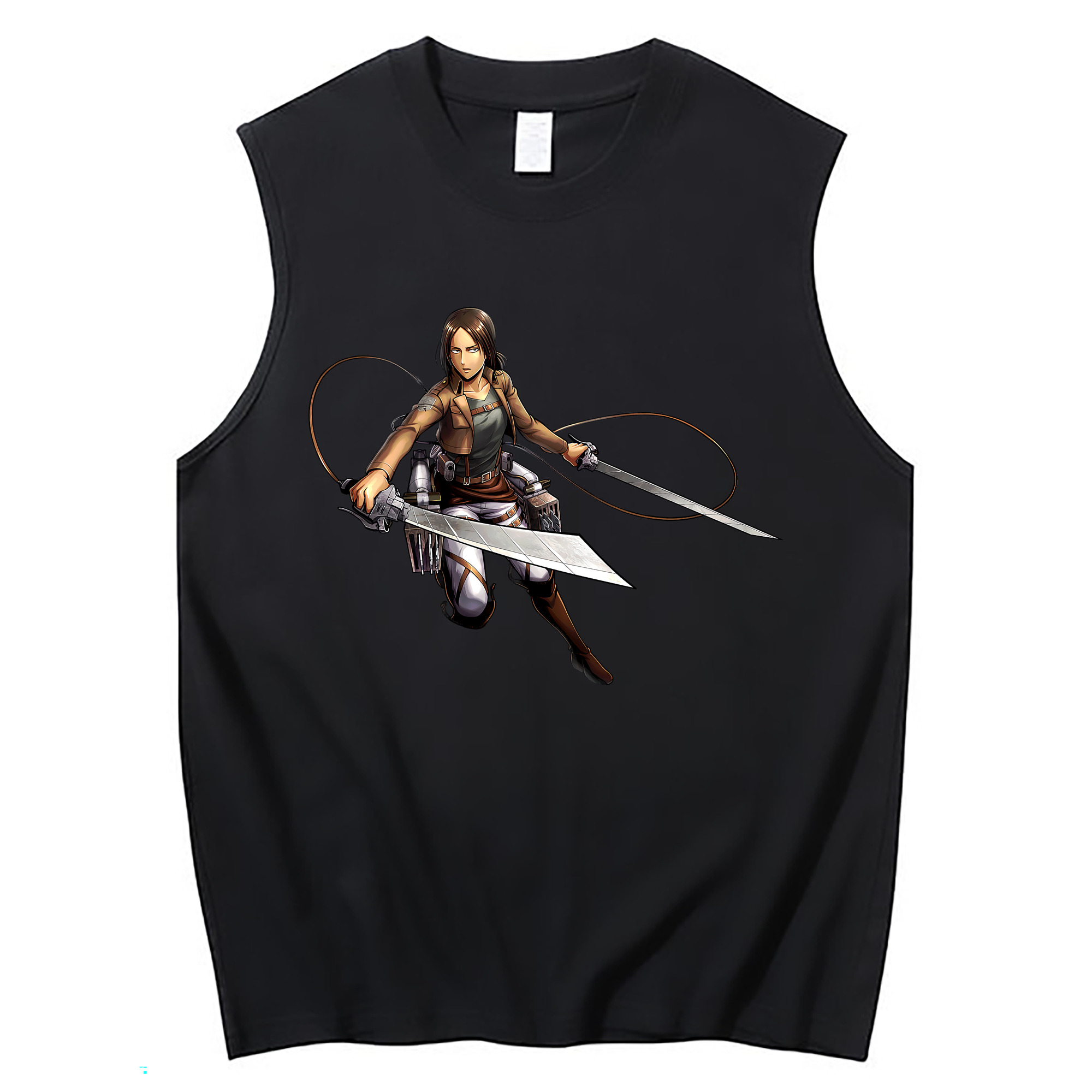 （画像用） 進撃の巨人 Attack on Titan コットン100％タンクトップ（フロントプリント）