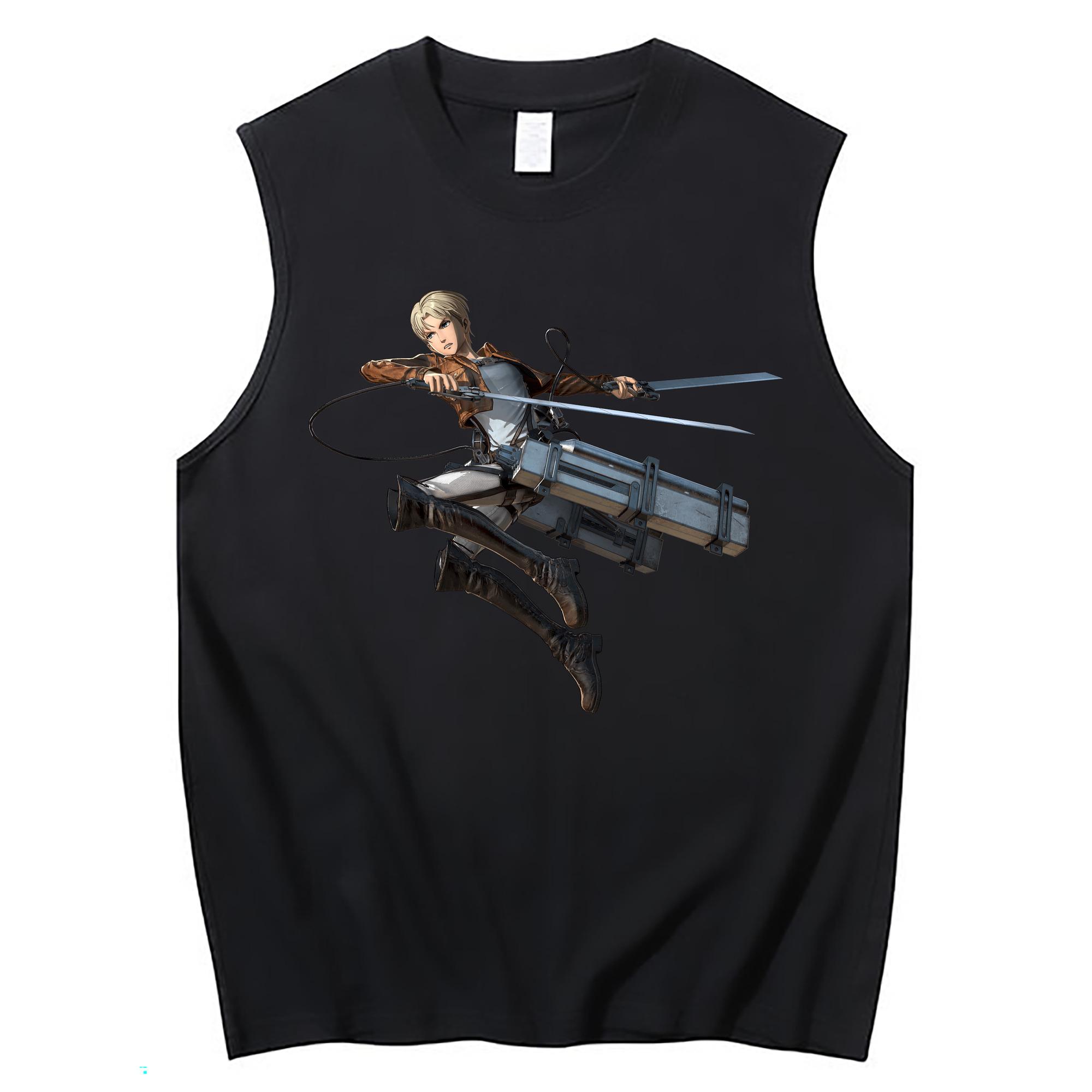 （画像用） 進撃の巨人 Attack on Titan コットン100％タンクトップ（フロントプリント）