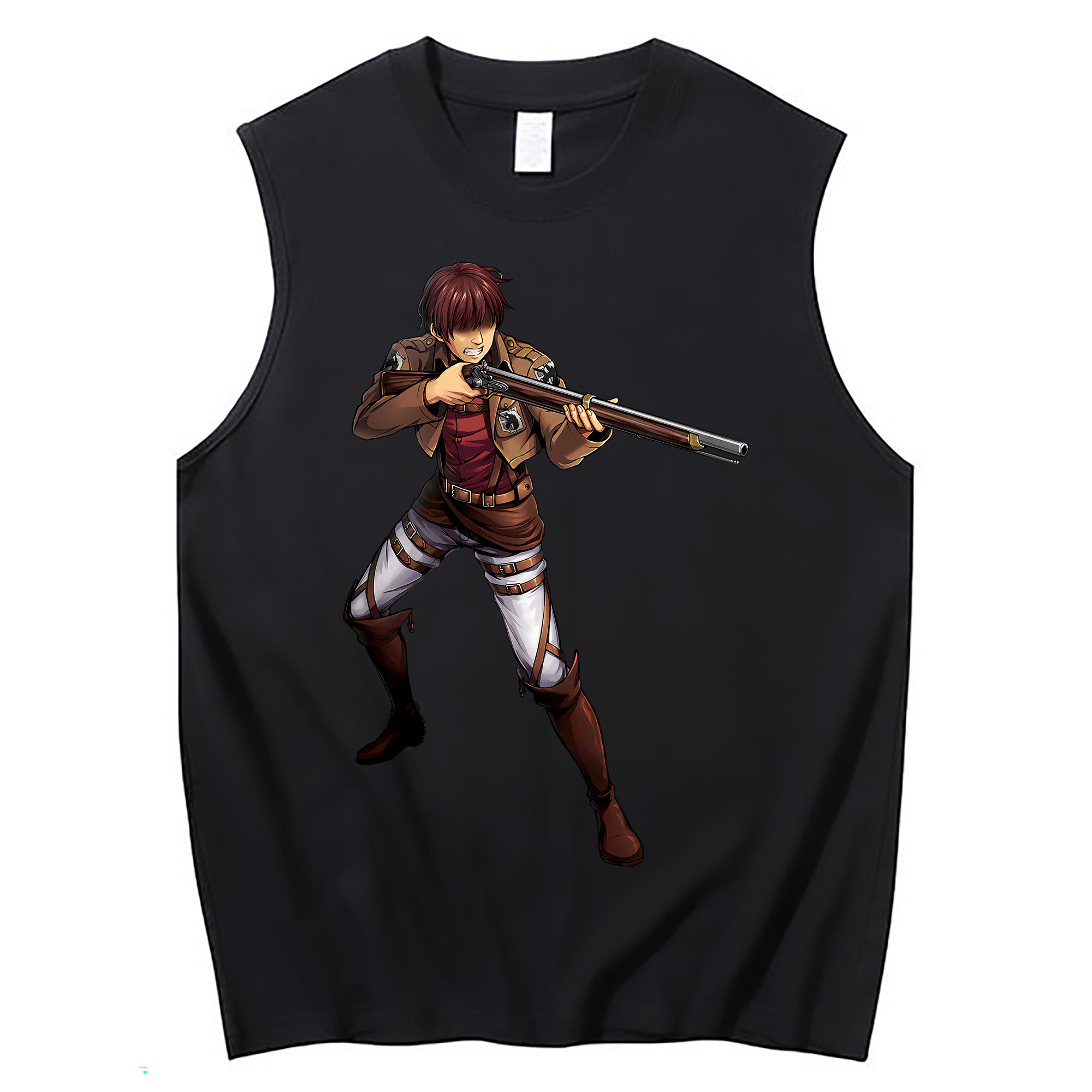 （画像用） 進撃の巨人 Attack on Titan コットン100％タンクトップ（フロントプリント）