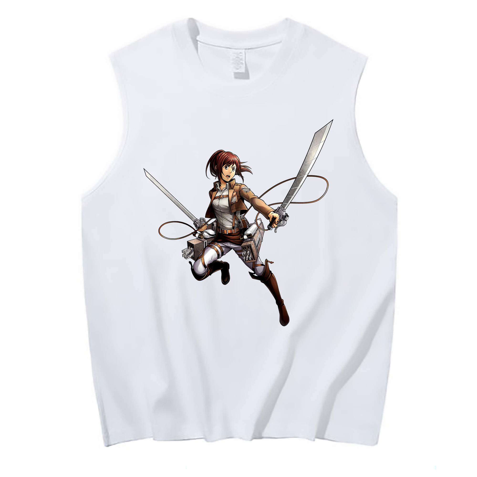 （画像用） 進撃の巨人 サシャ·ブラウス Attack on Titan Sasha Blaus コットン100％タンクトップ（フロントプリント）
