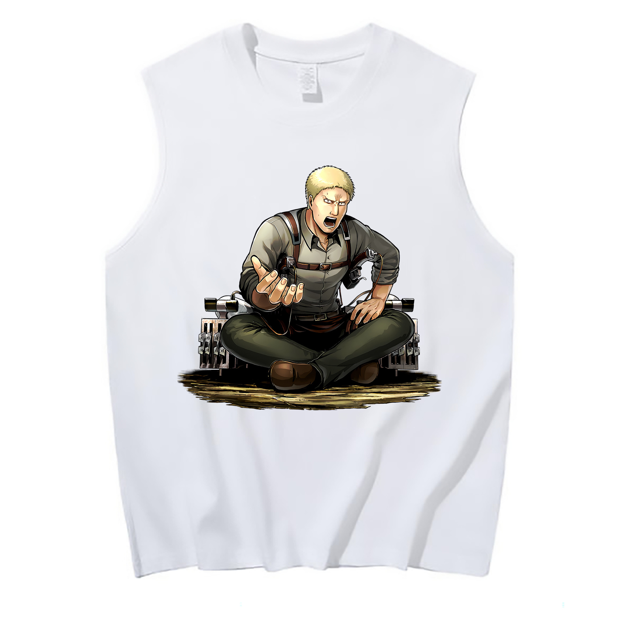 （画像用） 進撃の巨人 ライナー・ブラウン Attack on Titan Reiner Braun コットン100％タンクトップ（フロントプリント）