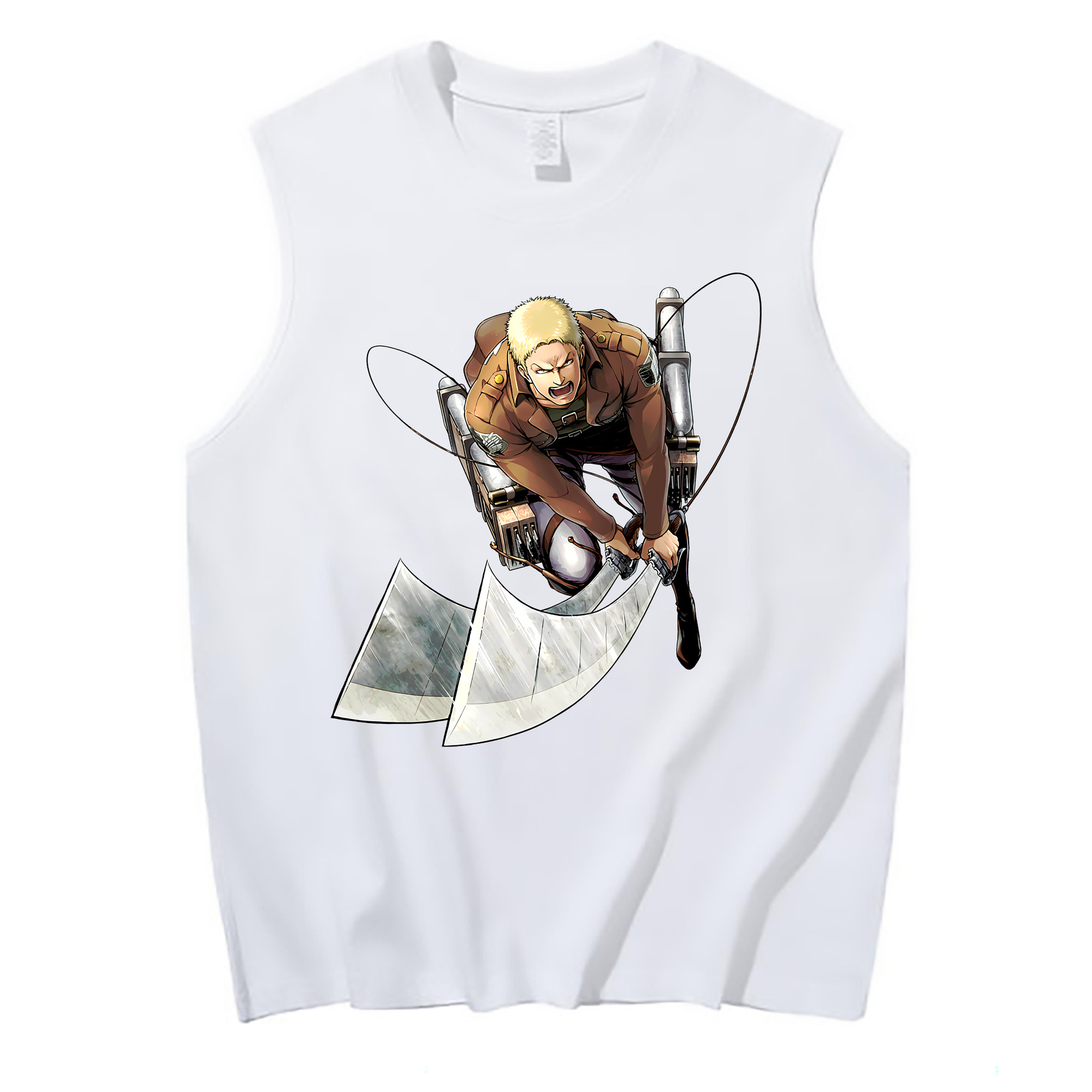 （画像用） 進撃の巨人 ライナー・ブラウン Attack on Titan Reiner Braun コットン100％タンクトップ（フロントプリント）