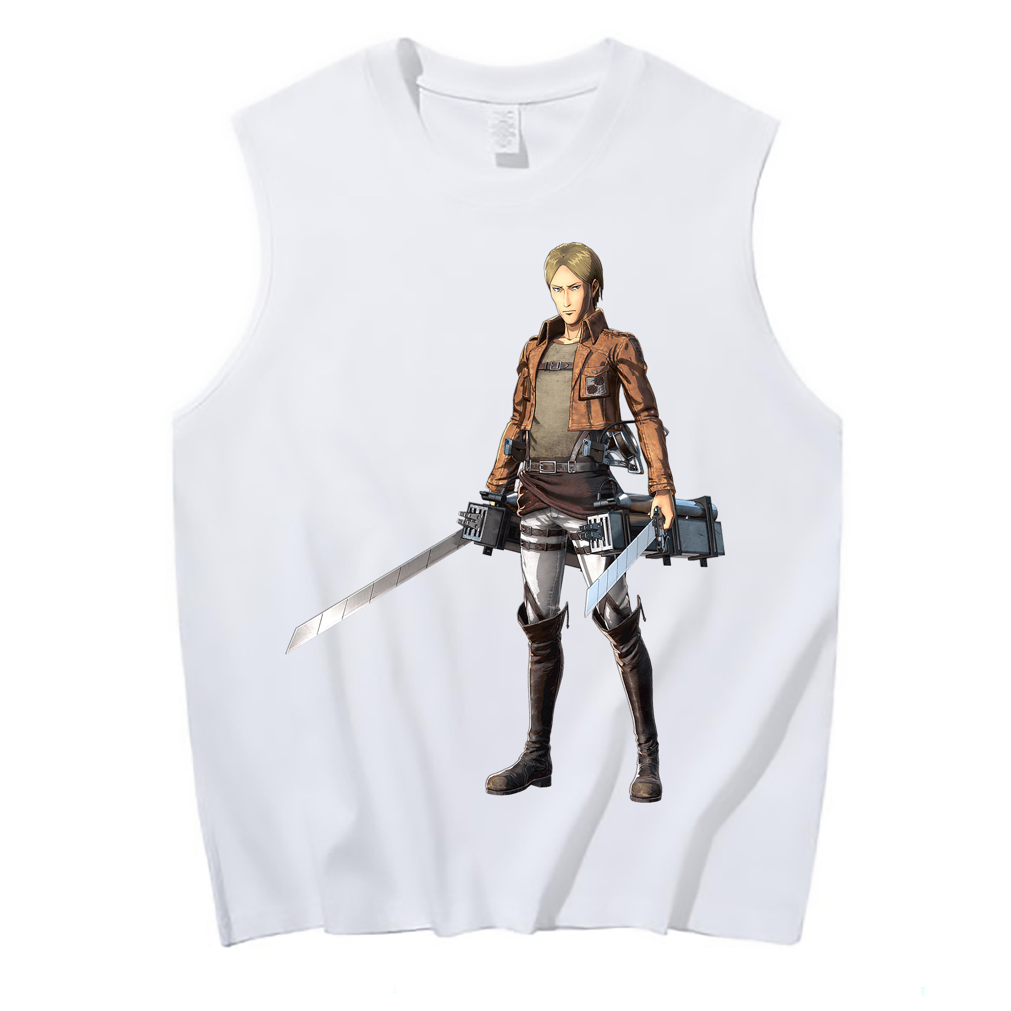 （画像用） 進撃の巨人 Attack on Titan コットン100％タンクトップ（フロントプリント）