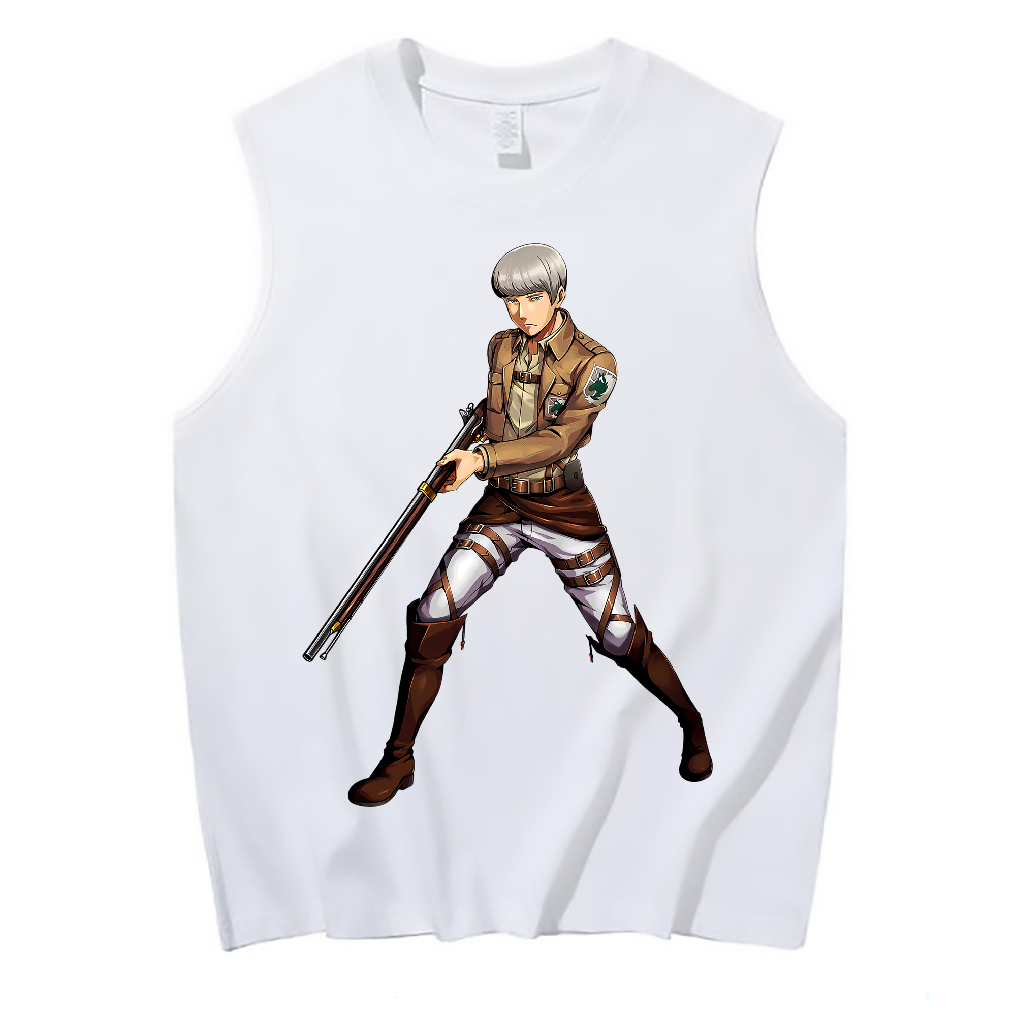 （画像用） 進撃の巨人 Attack on Titan コットン100％タンクトップ（フロントプリント）