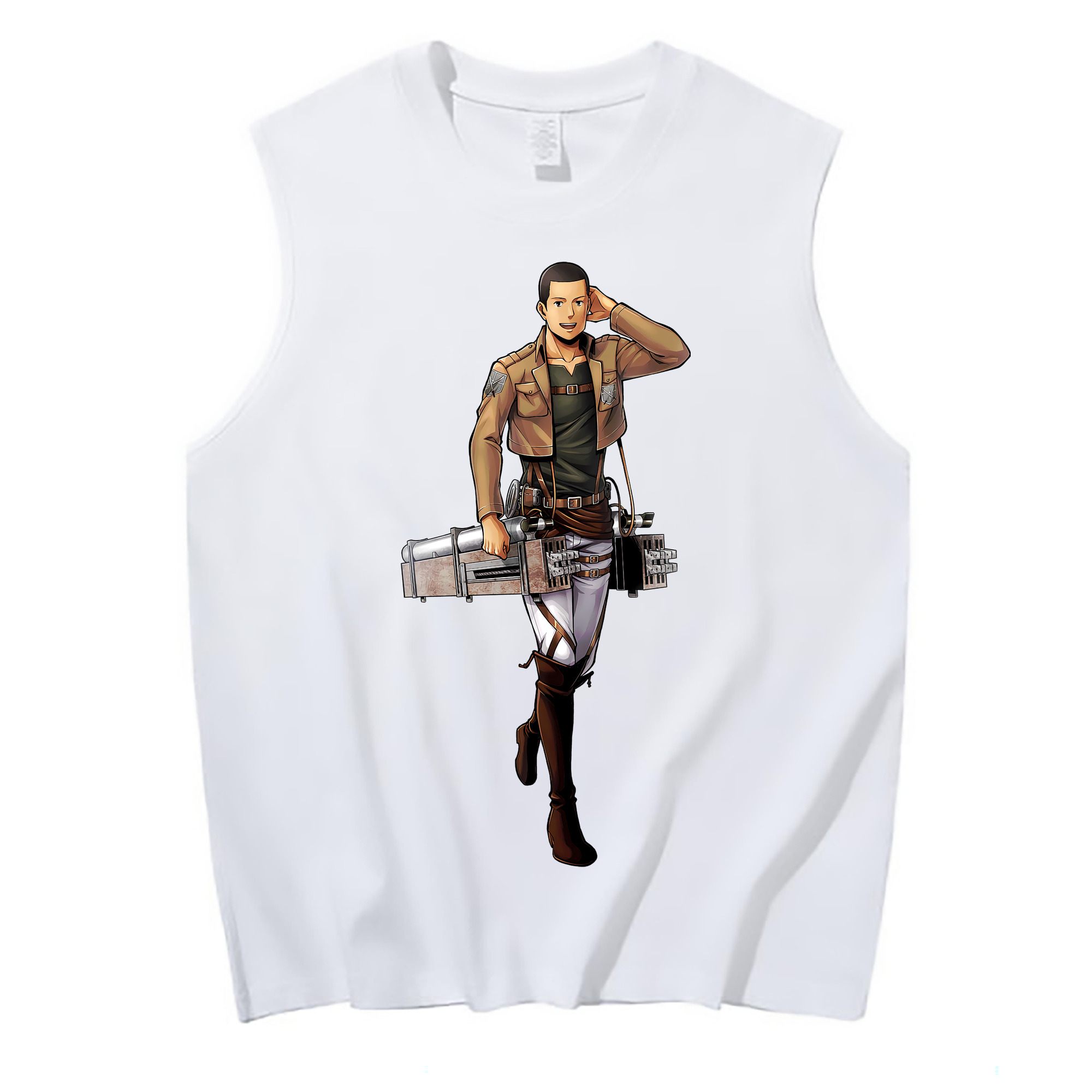 （画像用） 進撃の巨人 Attack on Titan コットン100％タンクトップ（フロントプリント）