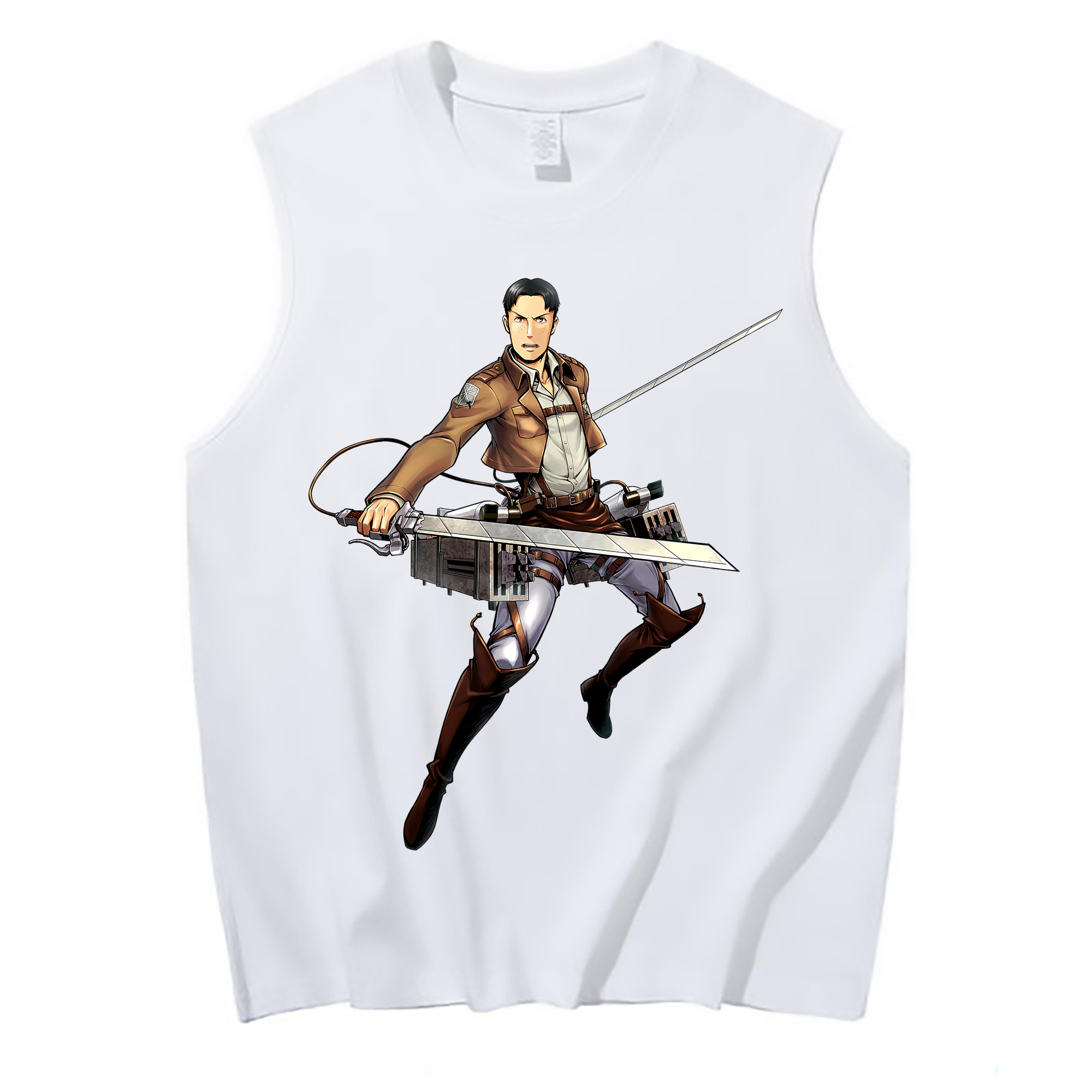 （画像用） 進撃の巨人 Attack on Titan コットン100％タンクトップ（フロントプリント）