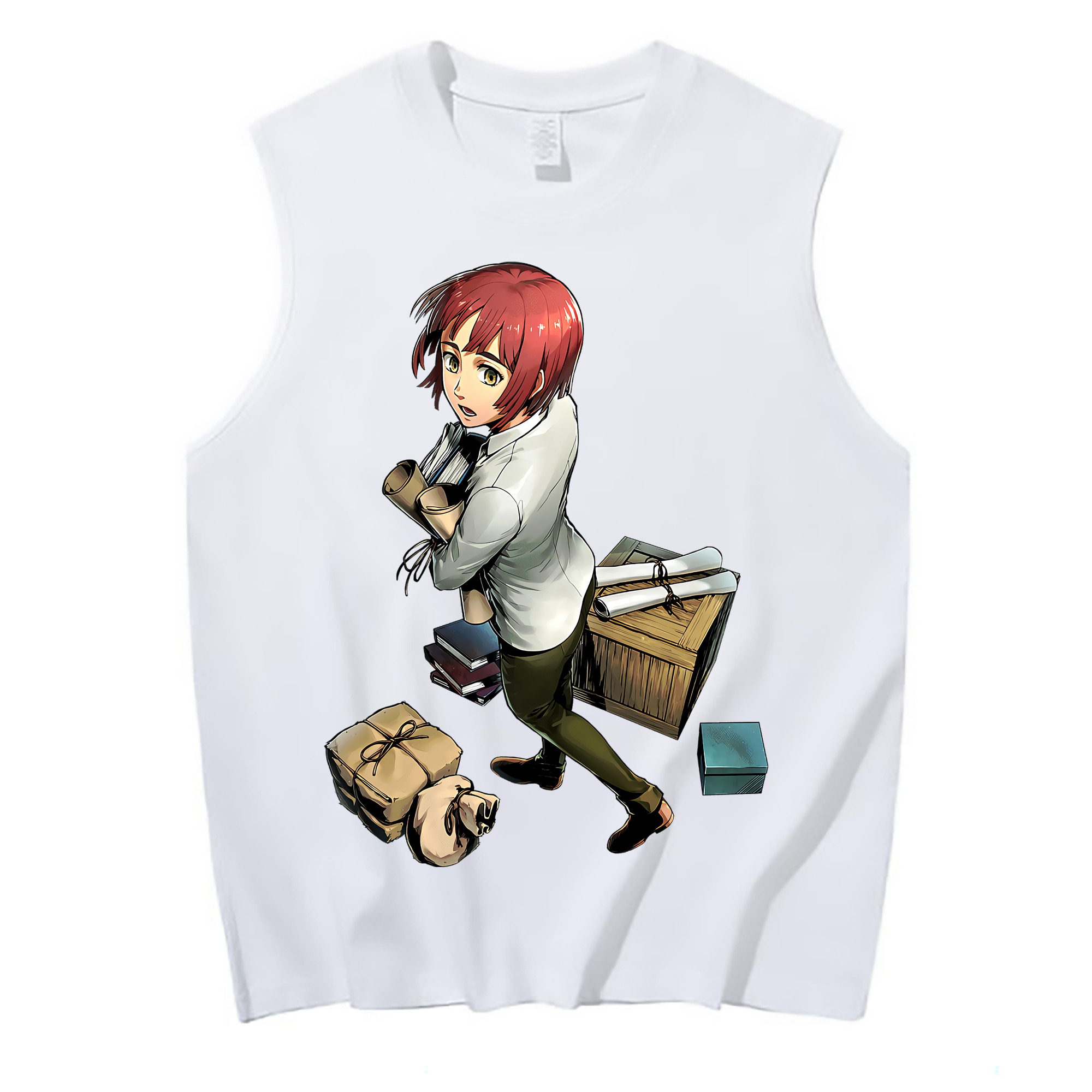 （画像用） 進撃の巨人 Attack on Titan コットン100％タンクトップ（フロントプリント）