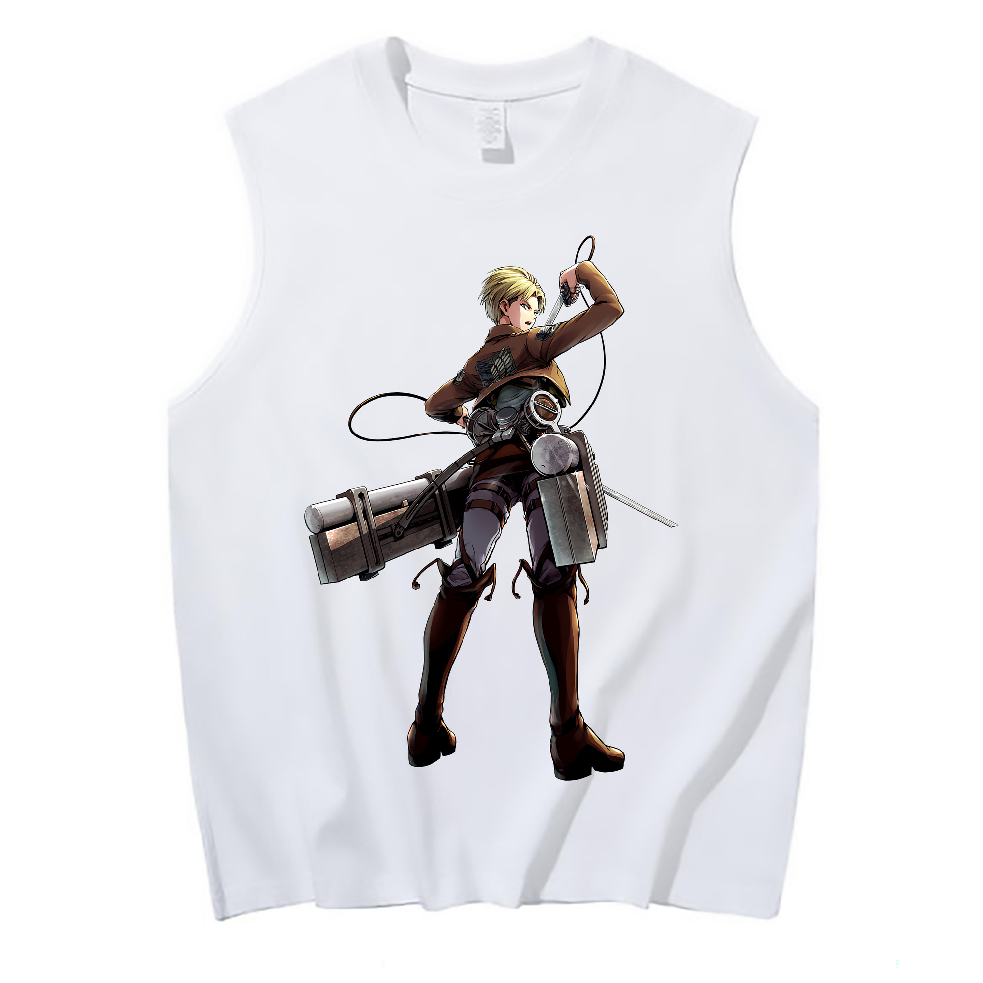 （画像用） 進撃の巨人 Attack on Titan コットン100％タンクトップ（フロントプリント）