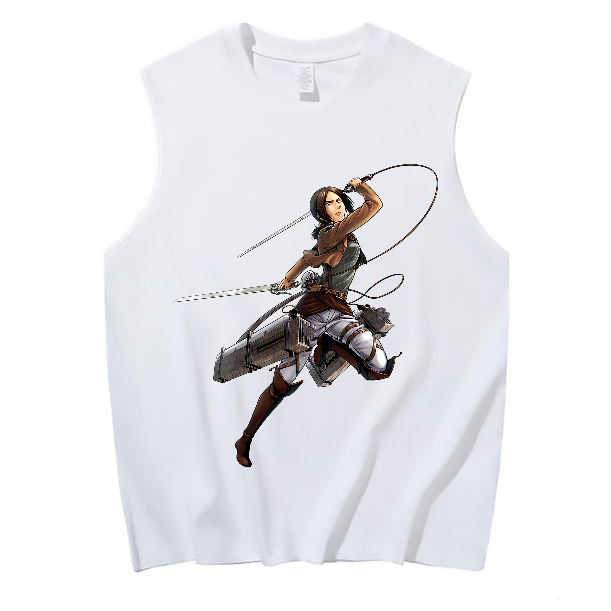 （画像用） 進撃の巨人 Attack on Titan コットン100％タンクトップ（フロントプリント）