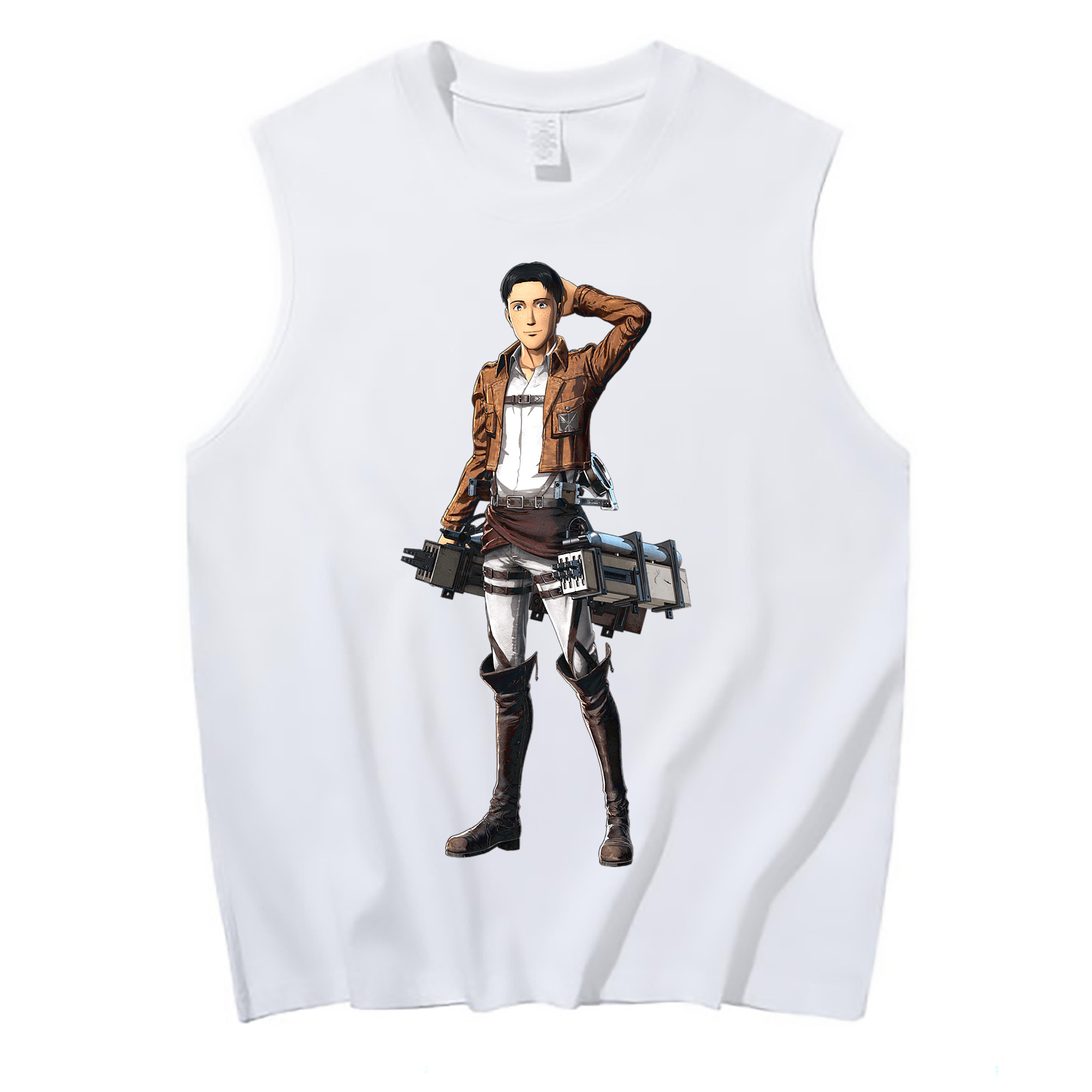 （画像用） 進撃の巨人 Attack on Titan コットン100％タンクトップ（フロントプリント）