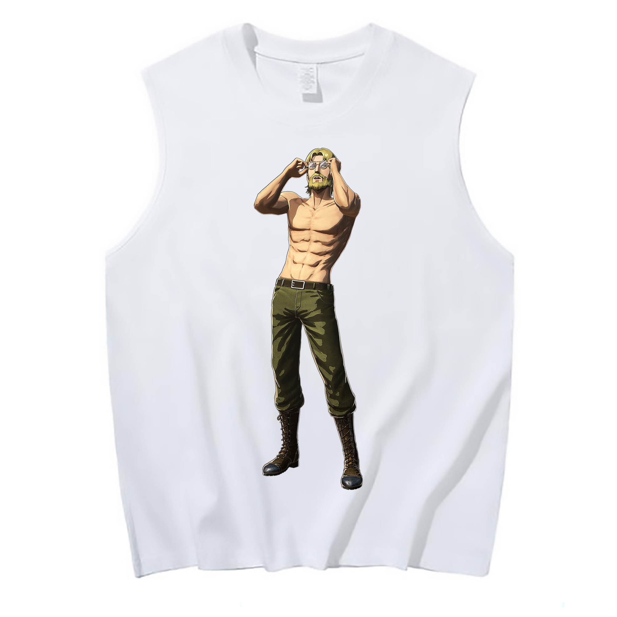 （画像用） 進撃の巨人 Attack on Titan コットン100％タンクトップ（フロントプリント）