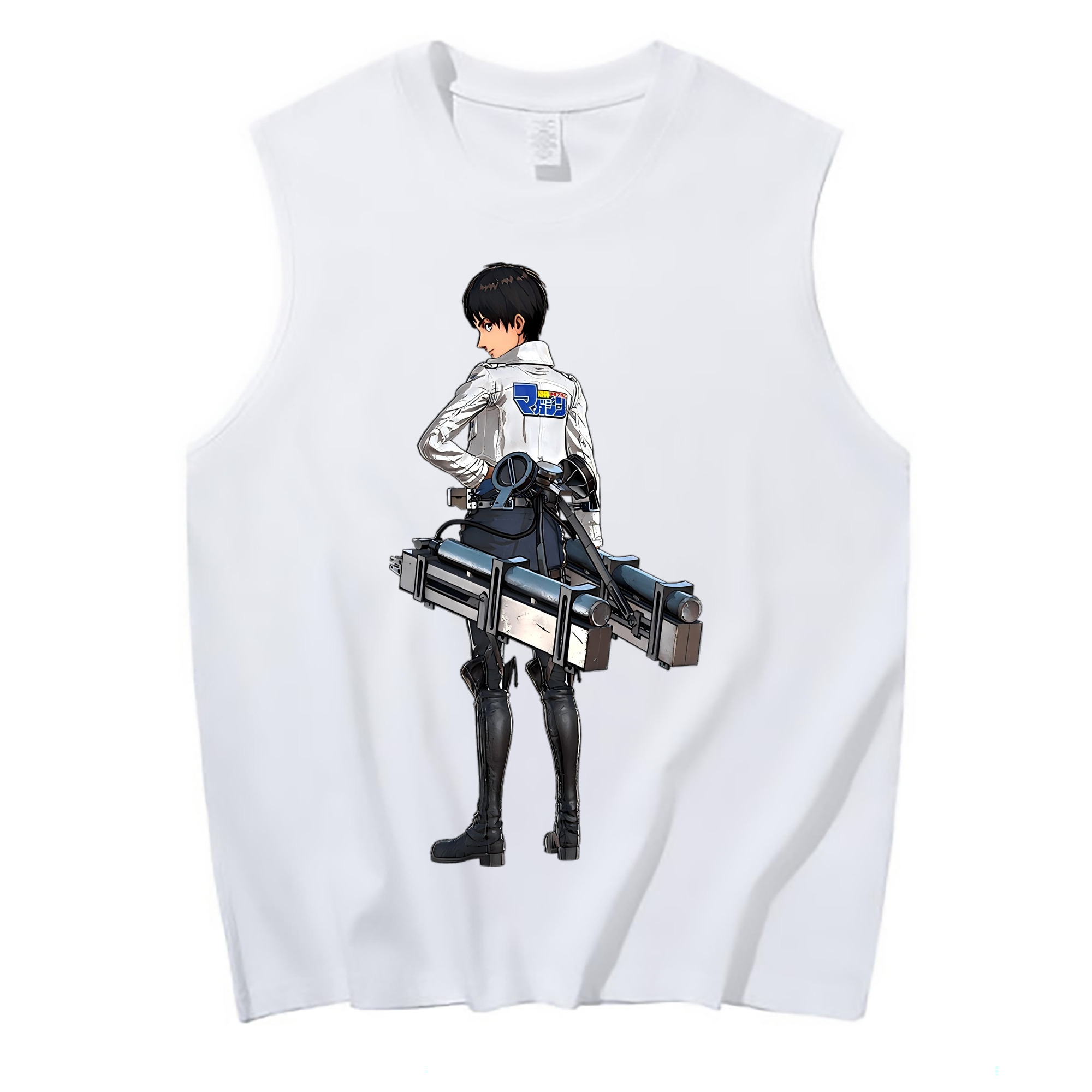 （画像用） 進撃の巨人 エレン･イェーガー Attack on Titan Eren Jäger コットン100％タンクトップ（フロントプリント）