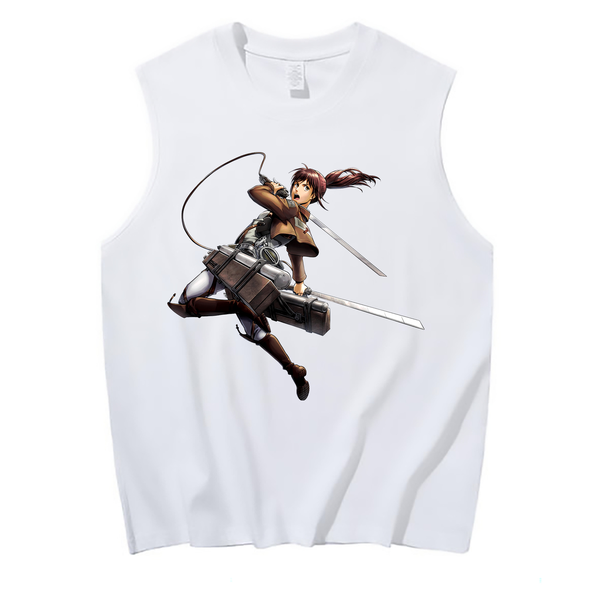 （画像用） 進撃の巨人 サシャ·ブラウス Attack on Titan Sasha Blaus コットン100％タンクトップ（フロントプリント）