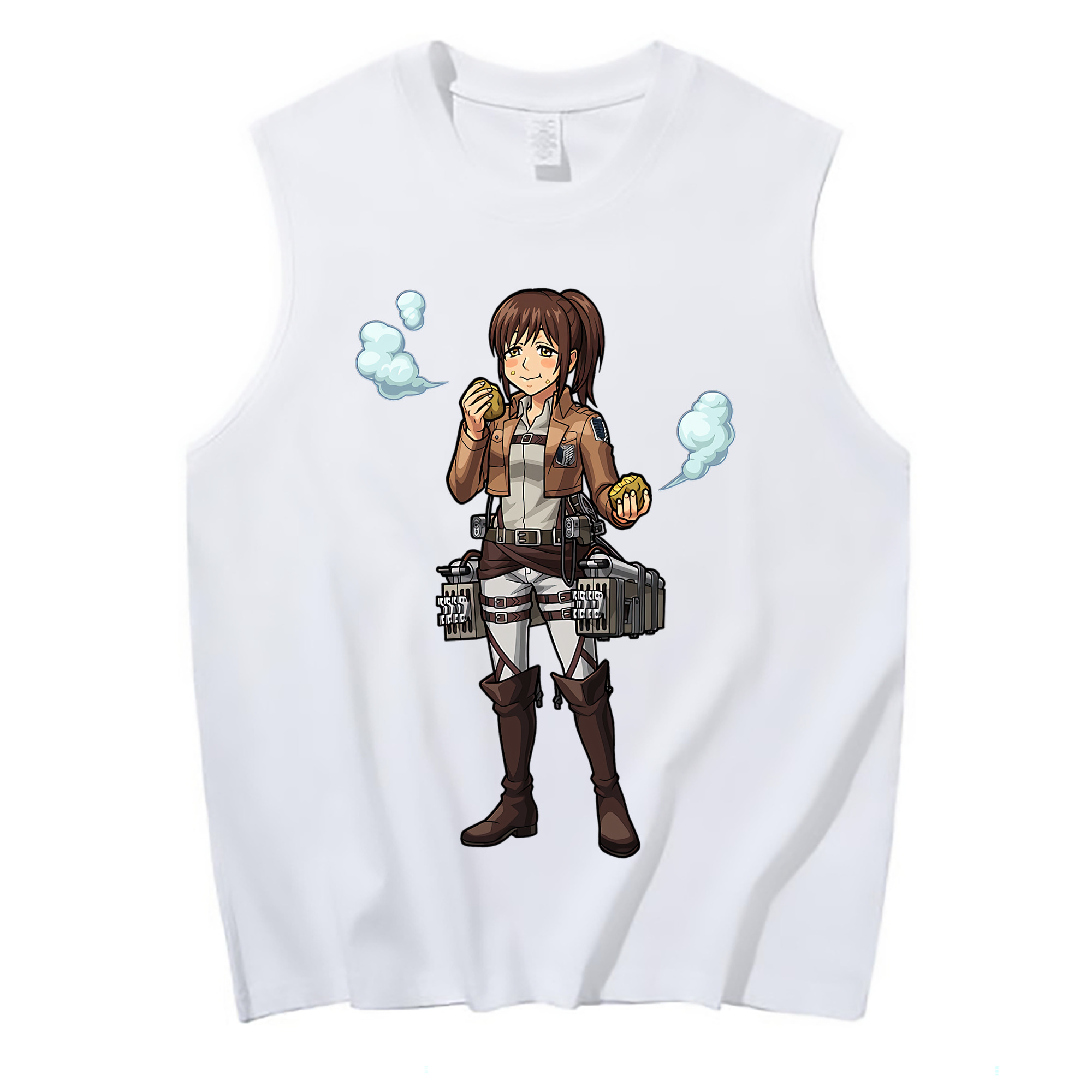 （画像用） 進撃の巨人 サシャ·ブラウス Attack on Titan Sasha Blaus コットン100％タンクトップ（フロントプリント）