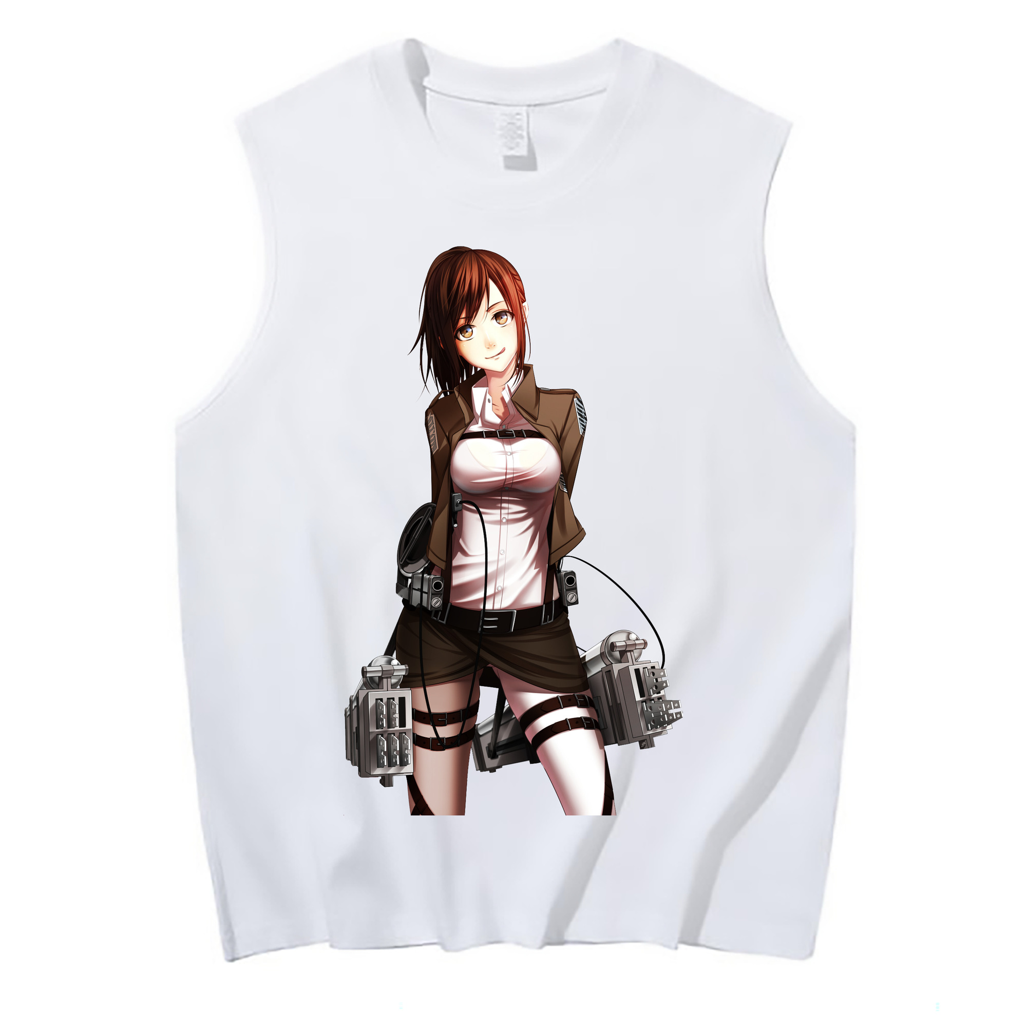 （画像用） 進撃の巨人 サシャ·ブラウス Attack on Titan Sasha Blaus コットン100％タンクトップ（フロントプリント）
