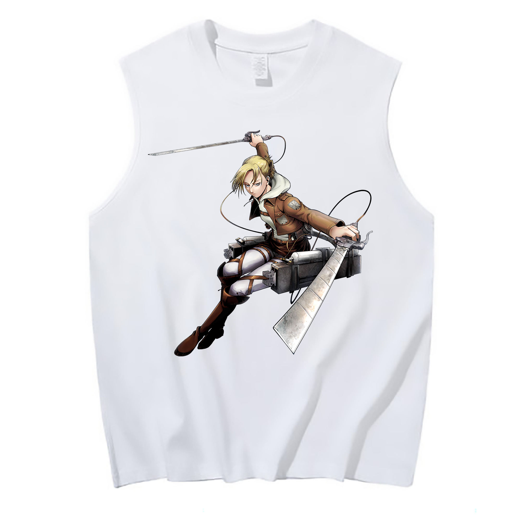 （画像用） 進撃の巨人 アニ・レオンハート Attack on Titan Annie Leonhart コットン100％タンクトップ（フロントプリント）