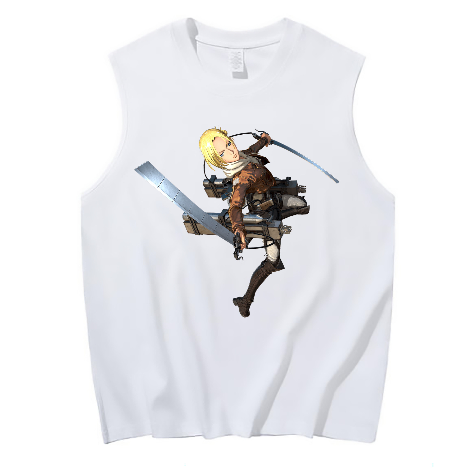 （画像用） 進撃の巨人 アニ・レオンハート Attack on Titan Annie Leonhart コットン100％タンクトップ（フロントプリント）