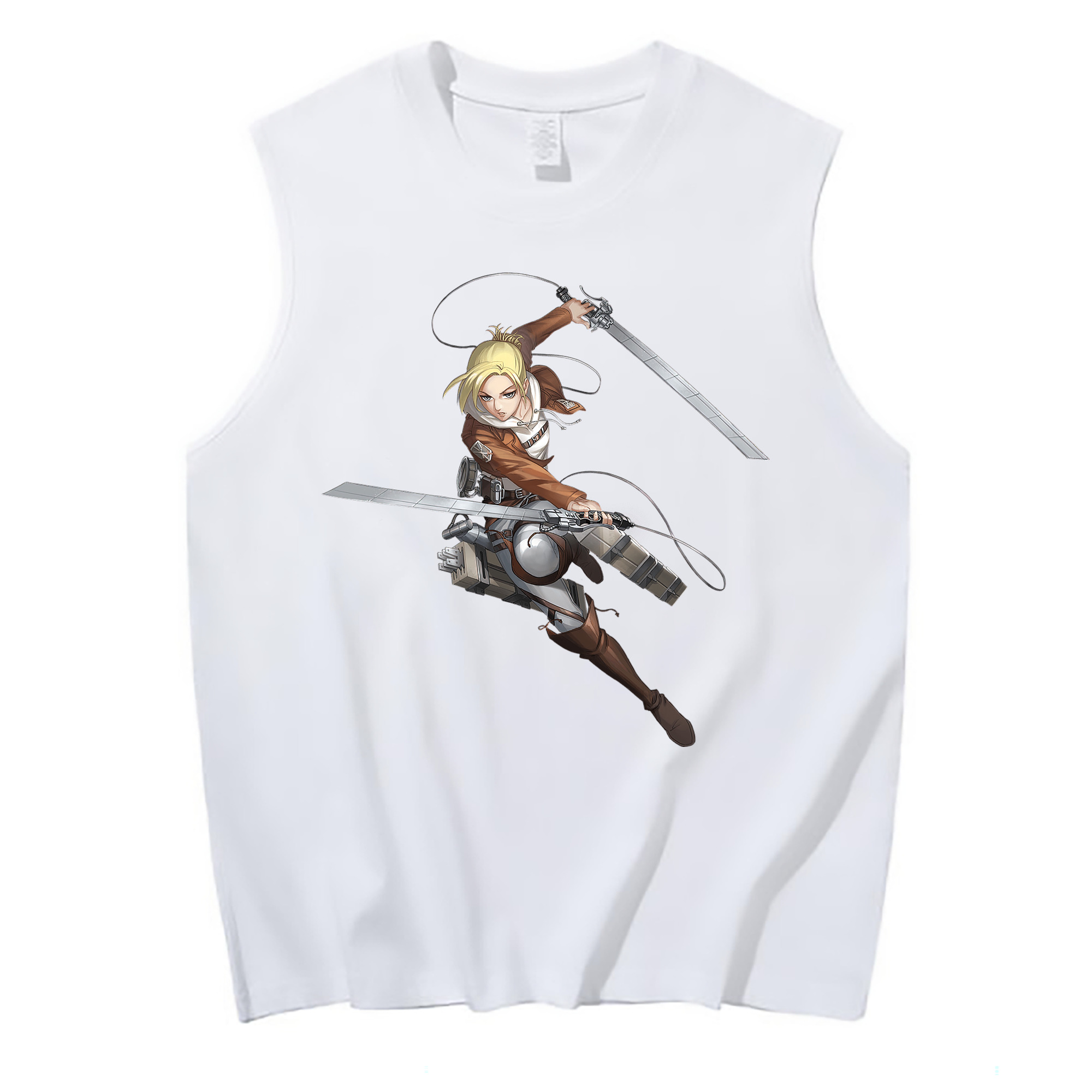 （画像用） 進撃の巨人 アニ・レオンハート Attack on Titan Annie Leonhart コットン100％タンクトップ（フロントプリント）
