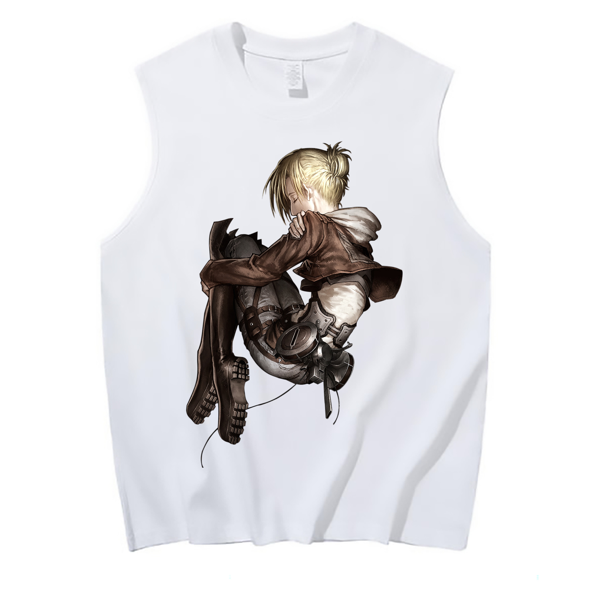 （画像用） 進撃の巨人 アニ・レオンハート Attack on Titan Annie Leonhart コットン100％タンクトップ（フロントプリント）