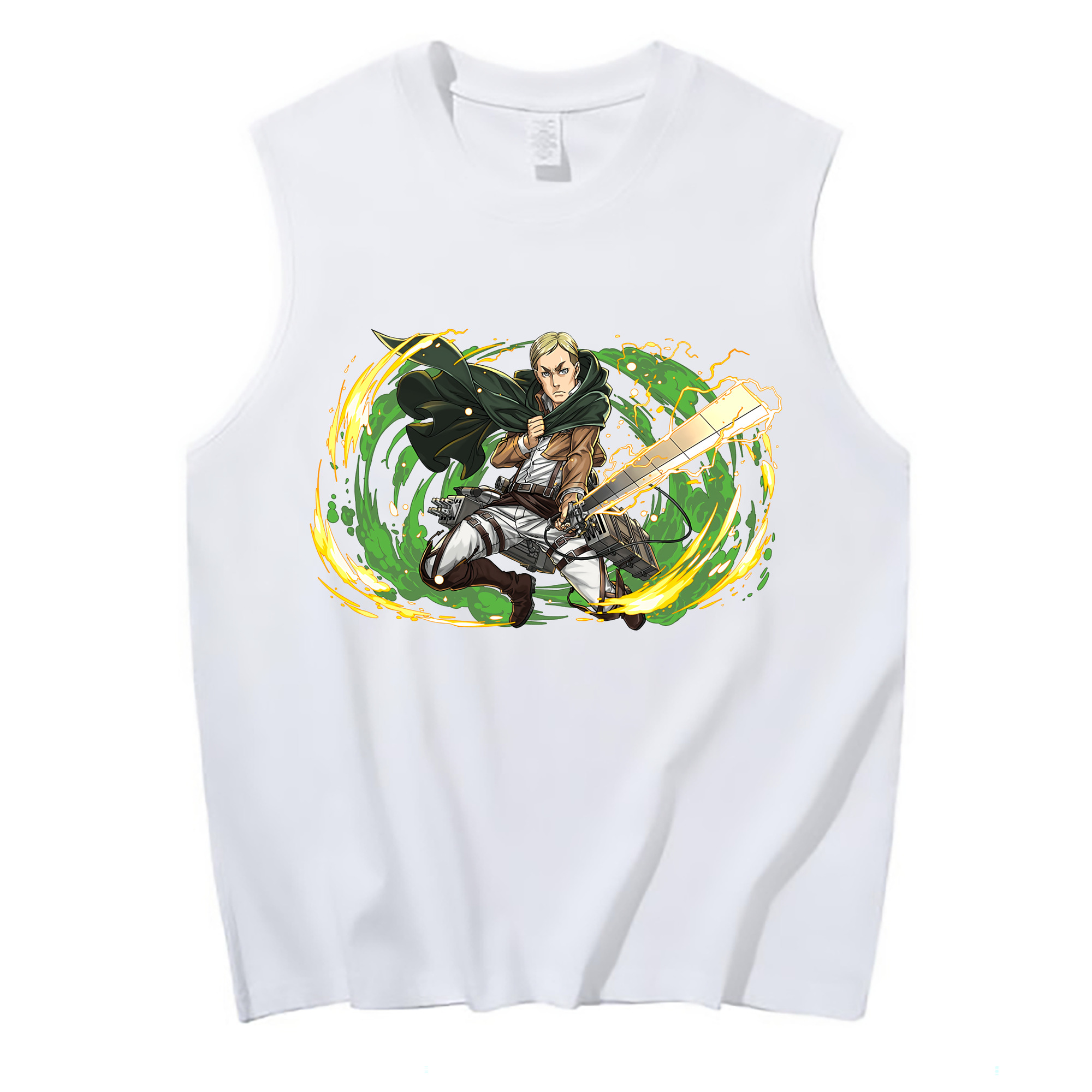 （画像用） 進撃の巨人 エルヴィン・スミス Attack on Titan Erwin Smith コットン100％タンクトップ（フロントプリント）