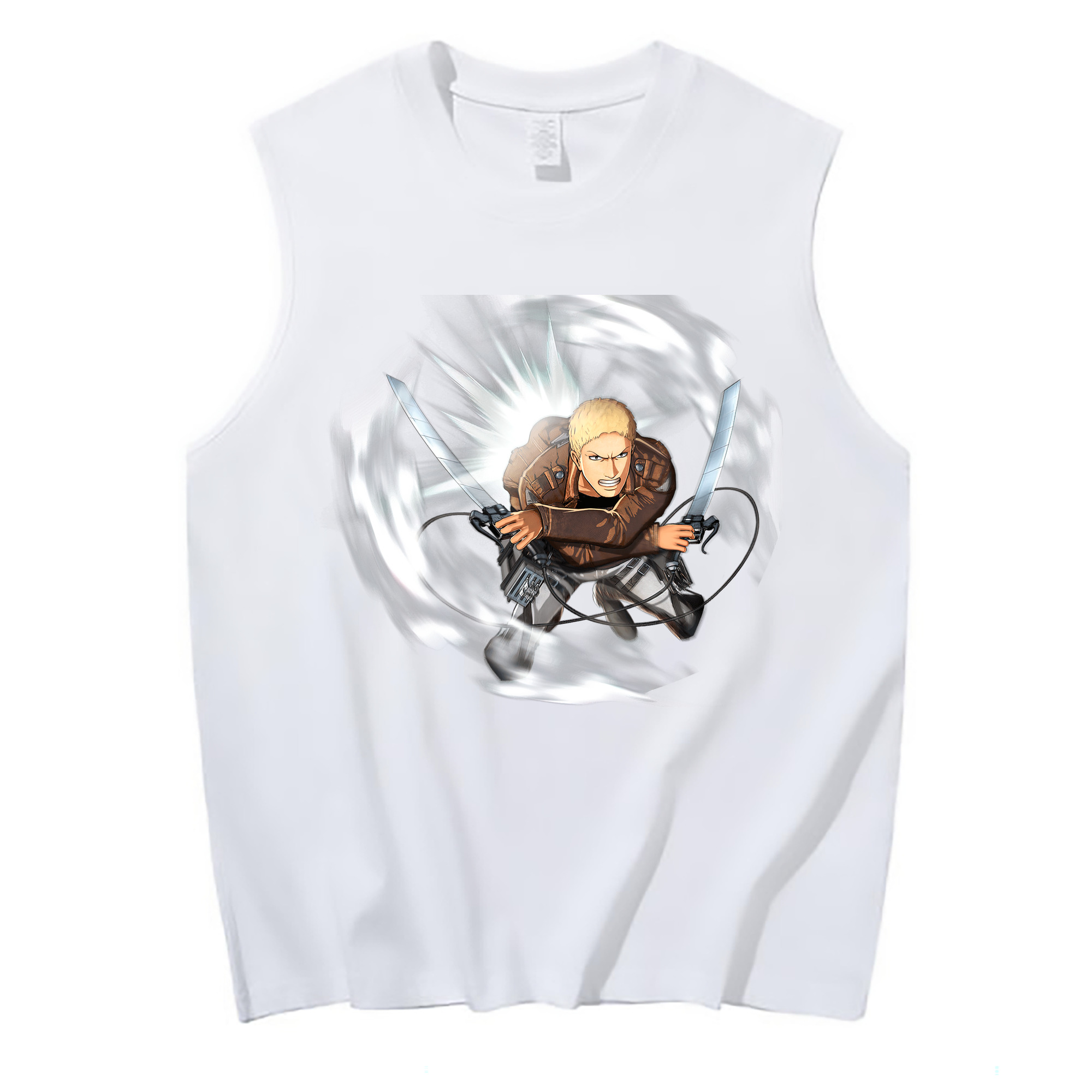 （画像用） 進撃の巨人 ライナー・ブラウン Attack on Titan Reiner Braun コットン100％タンクトップ（フロントプリント）