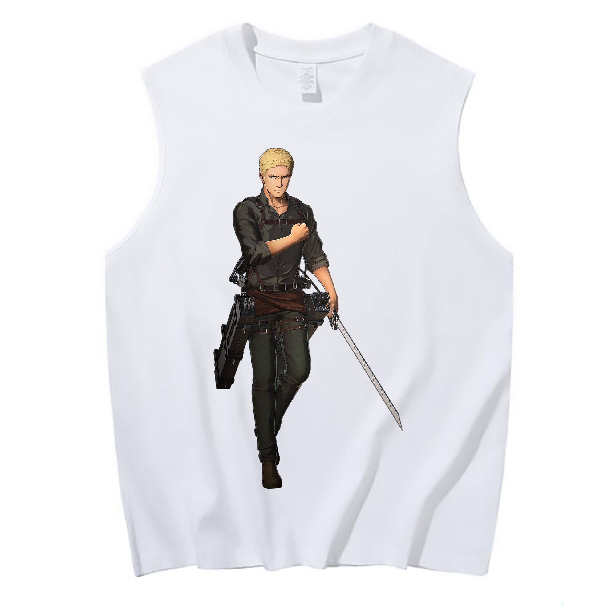 （画像用） 進撃の巨人 ライナー・ブラウン Attack on Titan Reiner Braun コットン100％タンクトップ（フロントプリント）