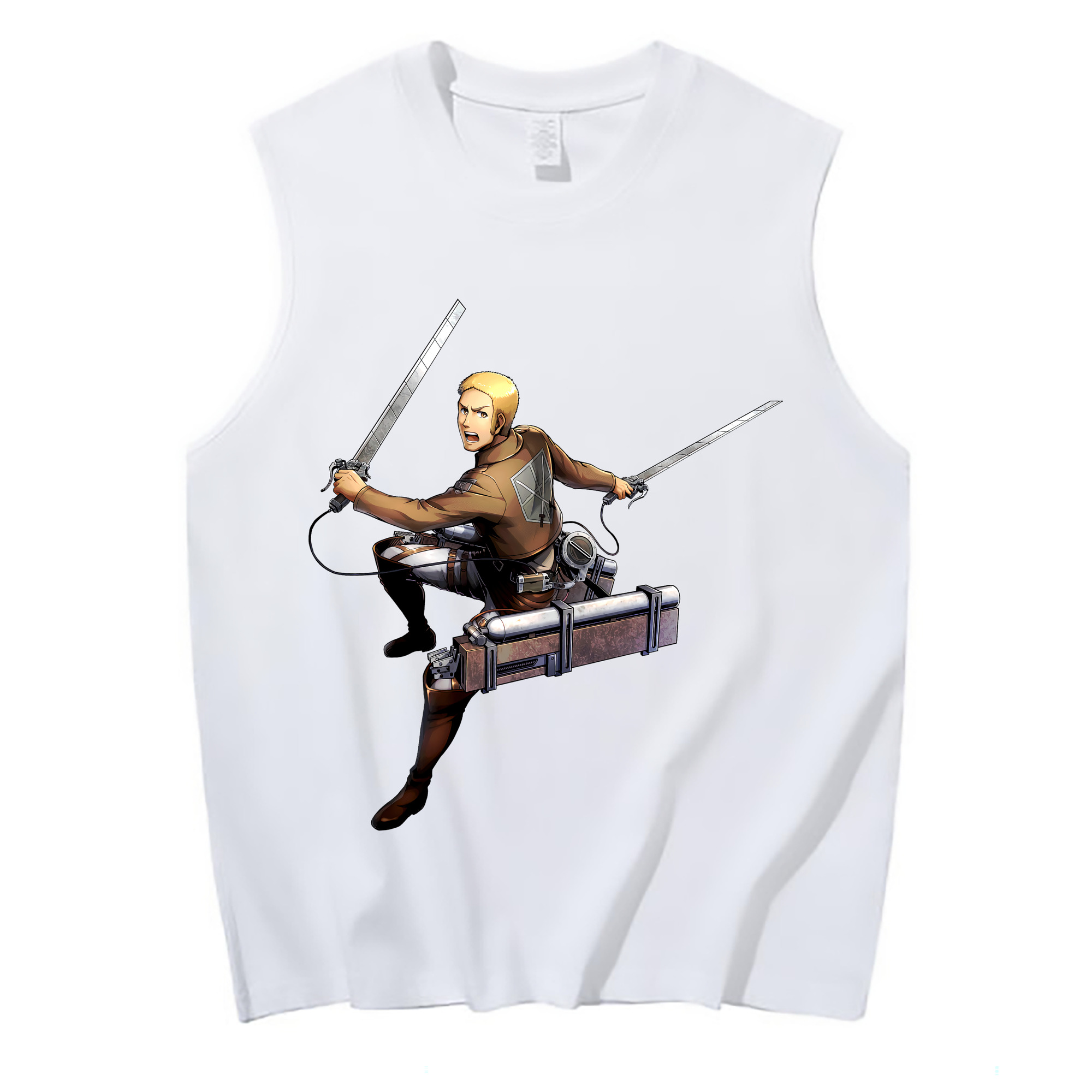 （画像用） 進撃の巨人 ライナー・ブラウン Attack on Titan Reiner Braun コットン100％タンクトップ（フロントプリント）