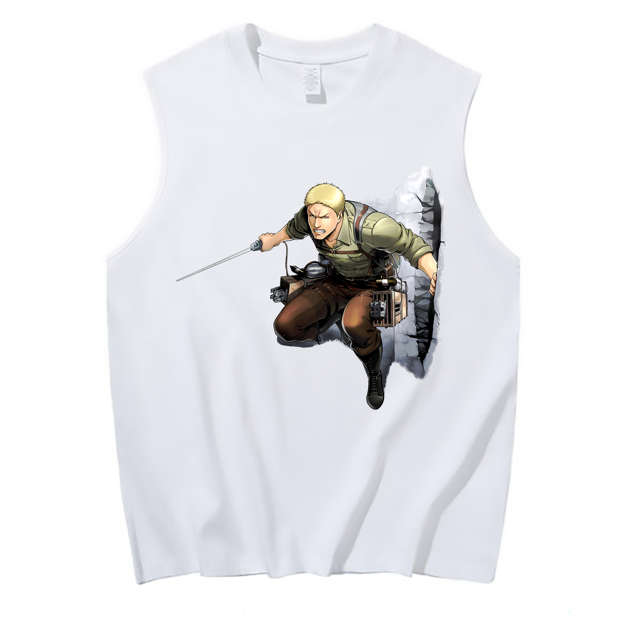 （画像用） 進撃の巨人 ライナー・ブラウン Attack on Titan Reiner Braun コットン100％タンクトップ（フロントプリント）