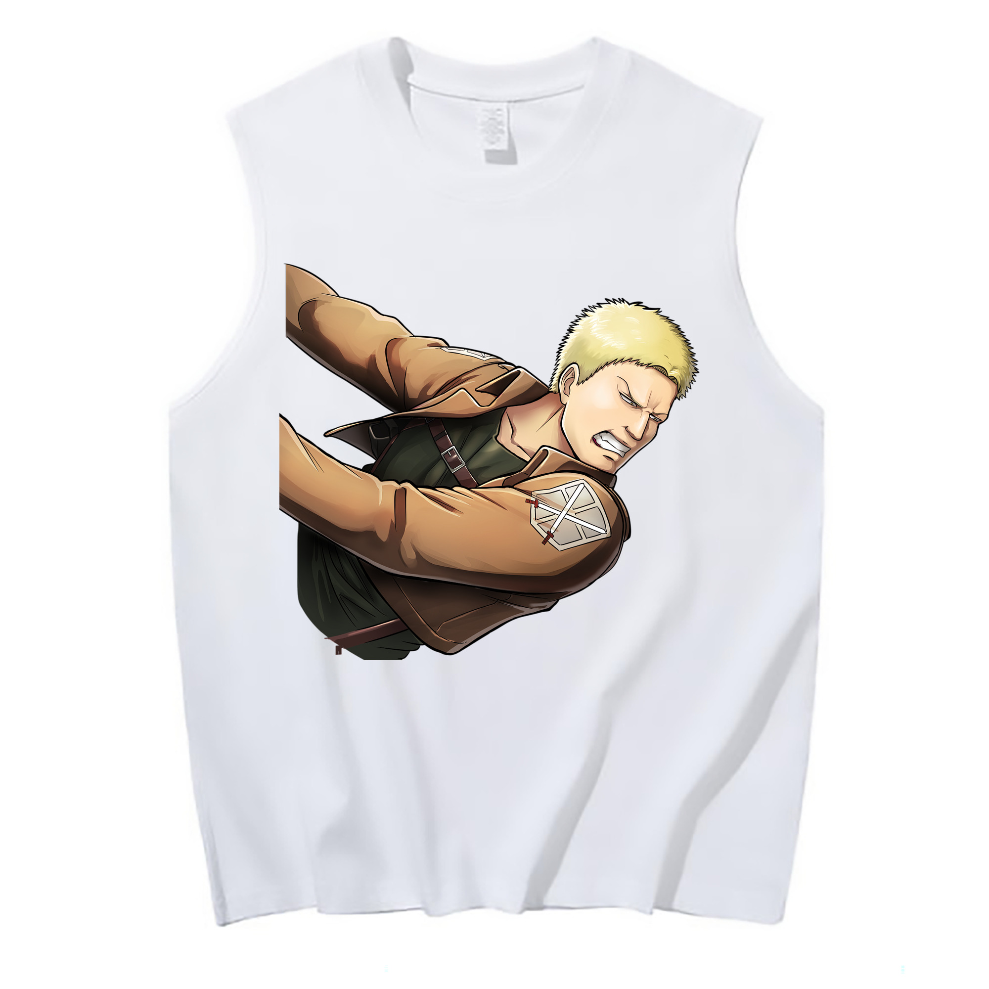 （画像用） 進撃の巨人 ライナー・ブラウン Attack on Titan Reiner Braun コットン100％タンクトップ（フロントプリント）