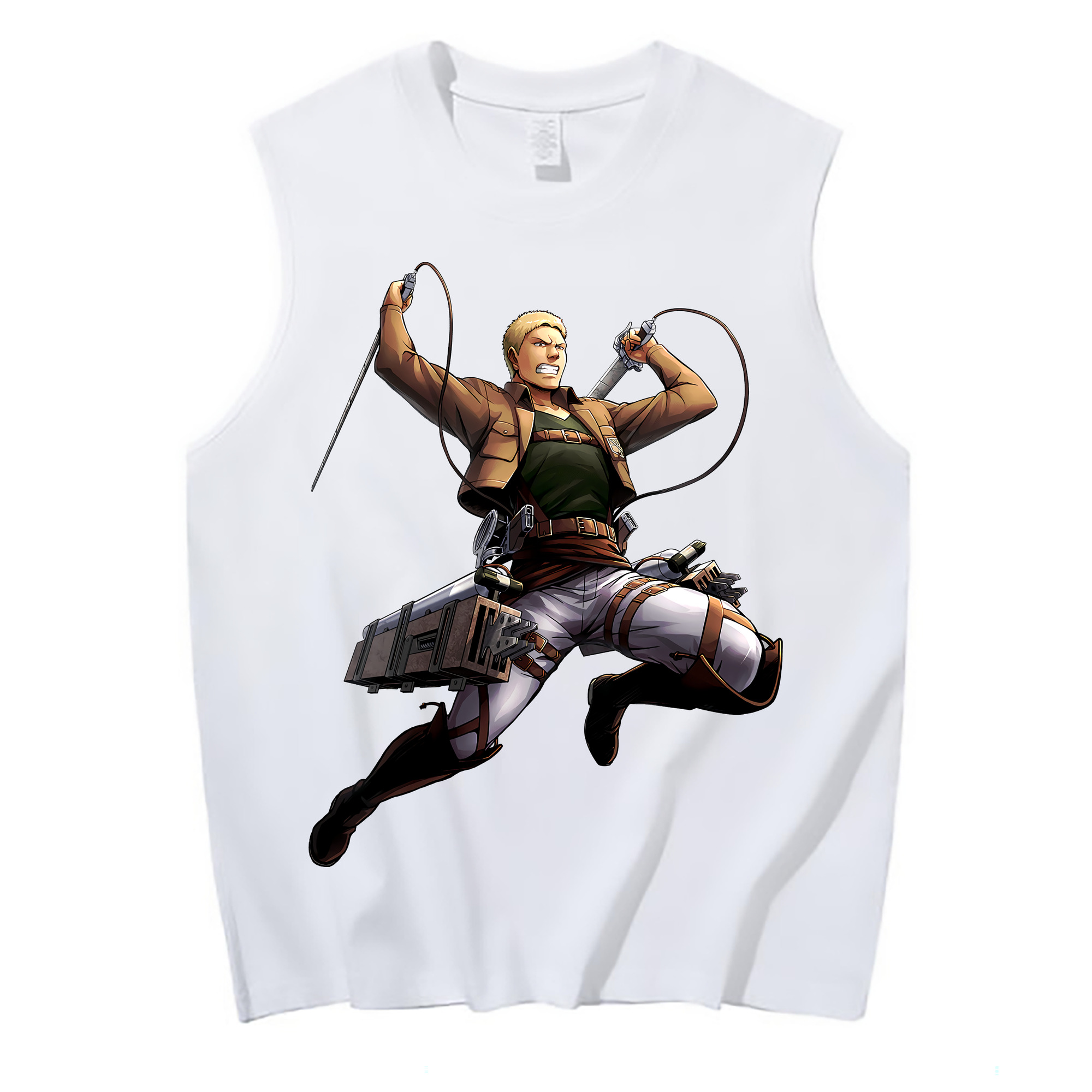 （画像用） 進撃の巨人 ライナー・ブラウン Attack on Titan Reiner Braun コットン100％タンクトップ（フロントプリント）