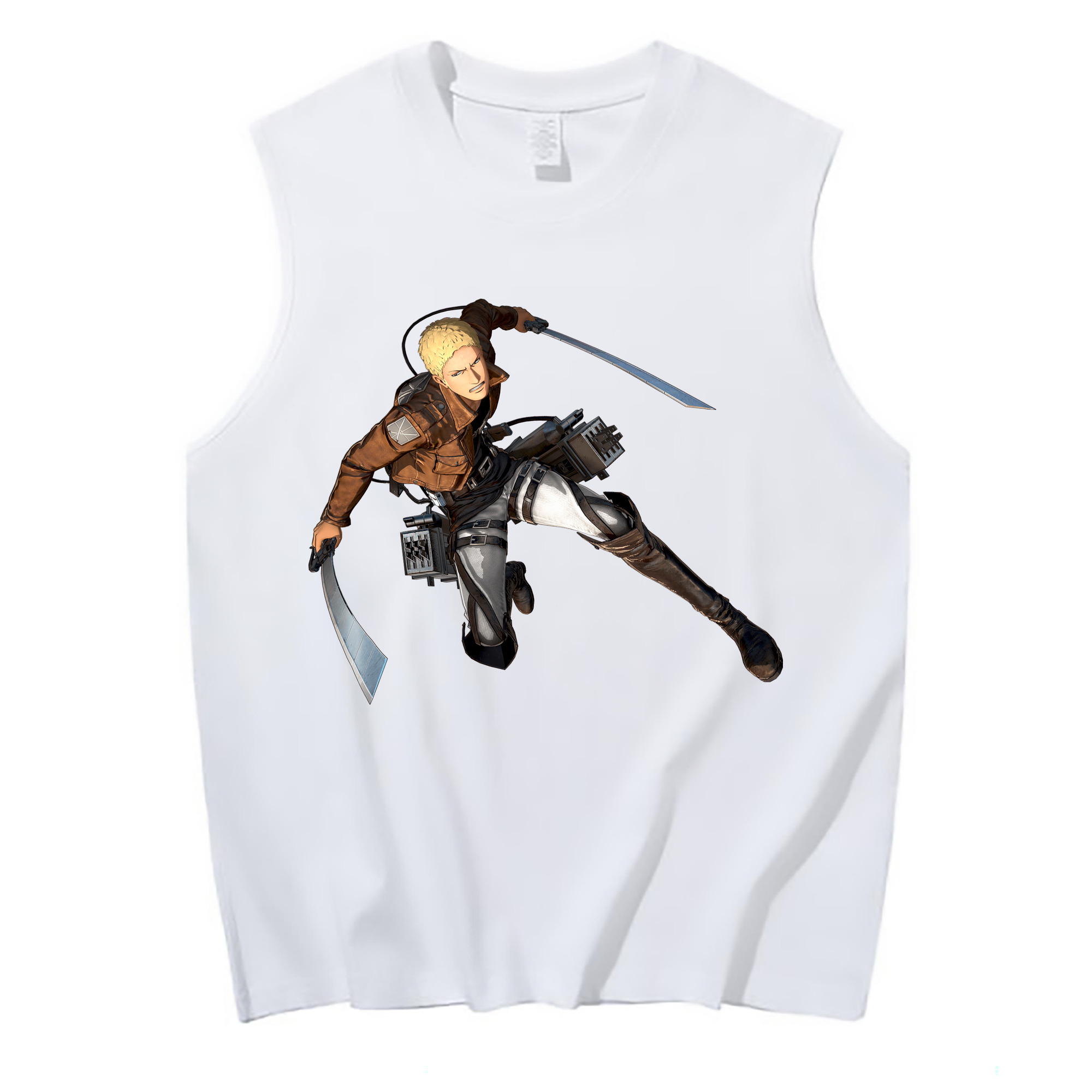 （画像用） 進撃の巨人 ライナー・ブラウン Attack on Titan Reiner Braun コットン100％タンクトップ（フロントプリント）