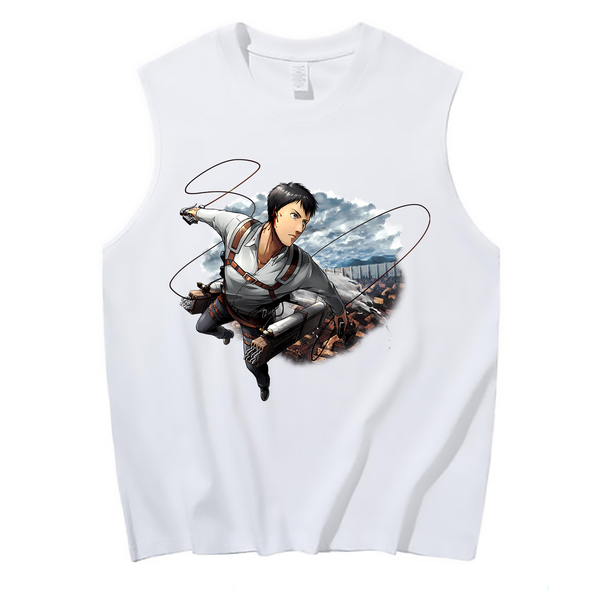 （画像用） 進撃の巨人 ベルトルト・フーバー Attack on Titan Bertholdt Hoover コットン100％タンクトップ（フロントプリント）