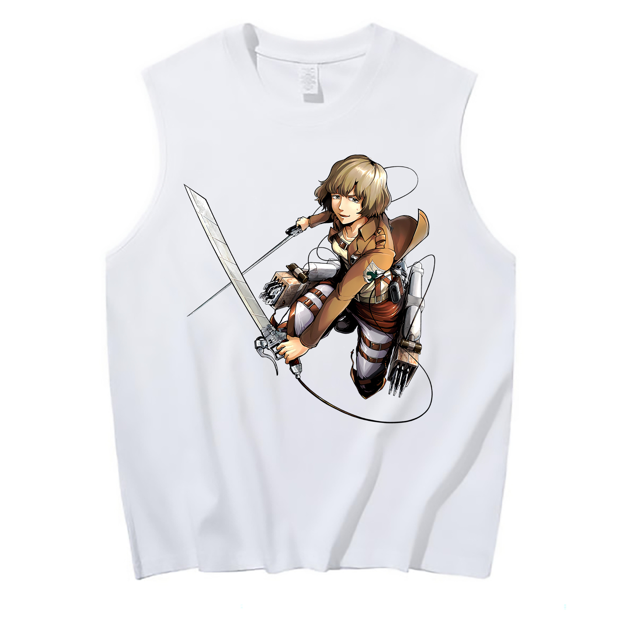（画像用） 進撃の巨人 ヒツチ Attack on Titan Hitch コットン100％タンクトップ（フロントプリント）
