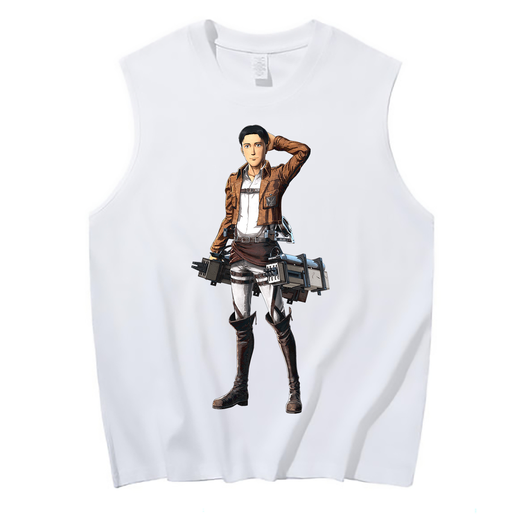 （画像用） 進撃の巨人 Attack on Titan コットン100％タンクトップ（フロントプリント）