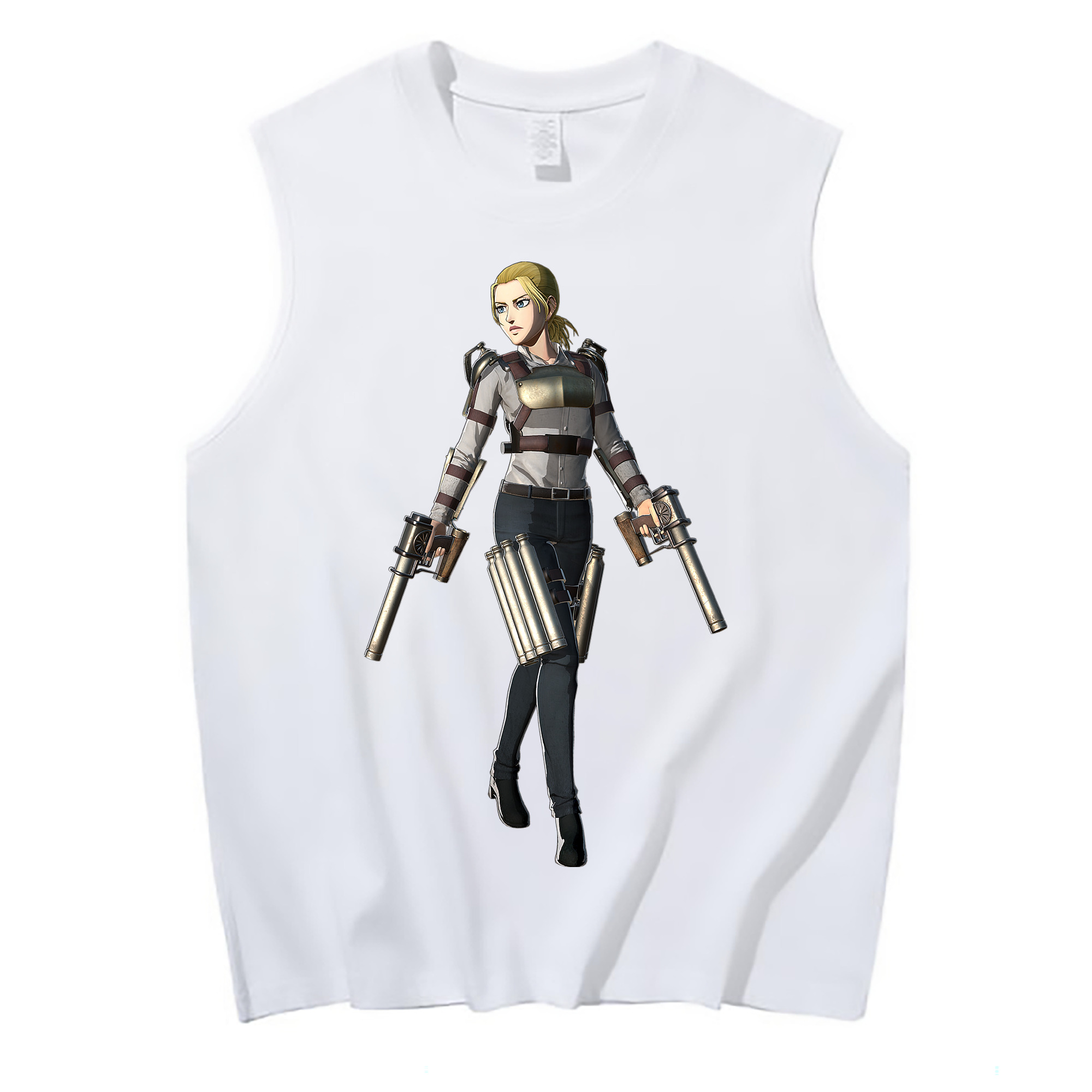 （画像用） 進撃の巨人 Attack on Titan コットン100％タンクトップ（フロントプリント）