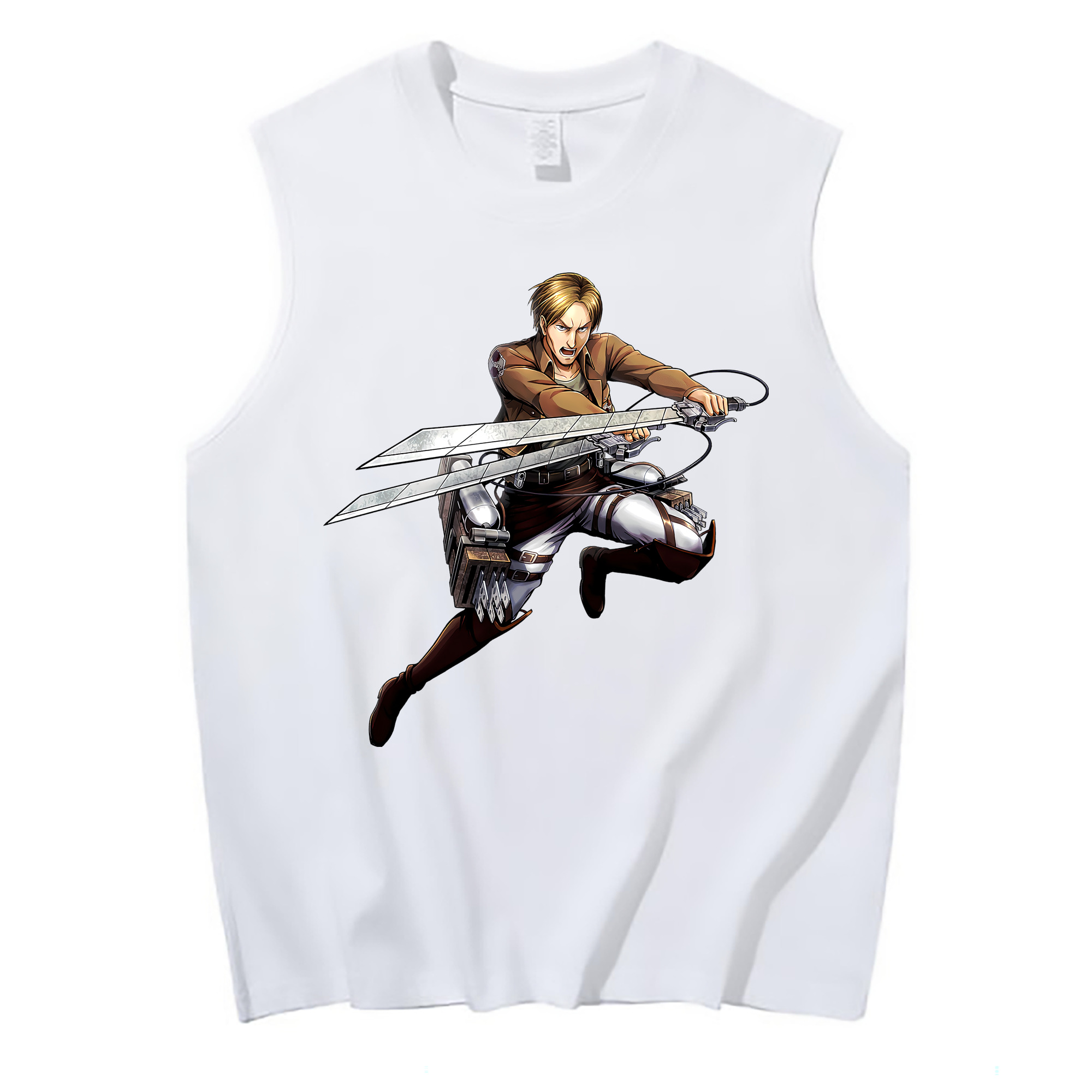 （画像用） 進撃の巨人 Attack on Titan コットン100％タンクトップ（フロントプリント）