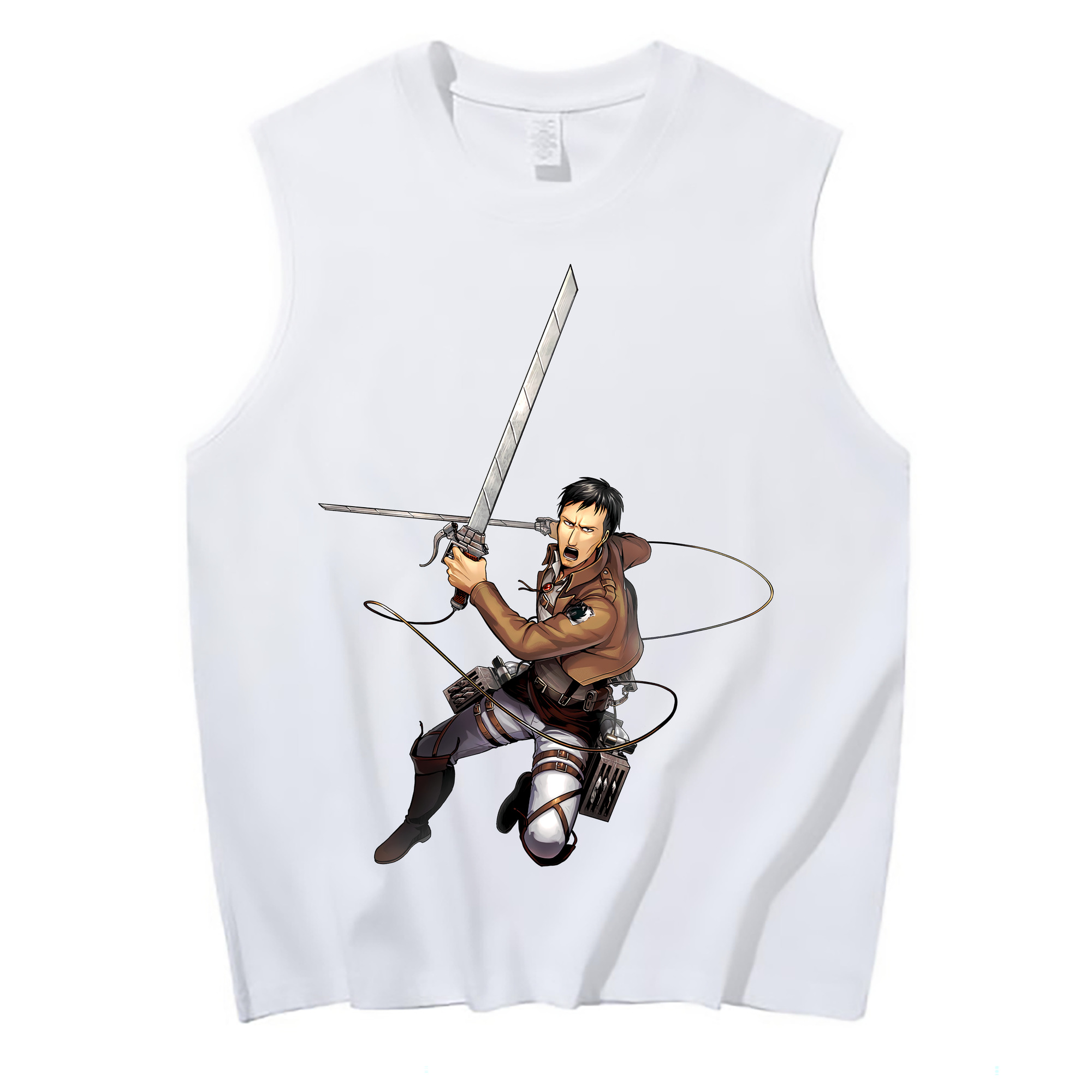 （画像用） 進撃の巨人 Attack on Titan コットン100％タンクトップ（フロントプリント）