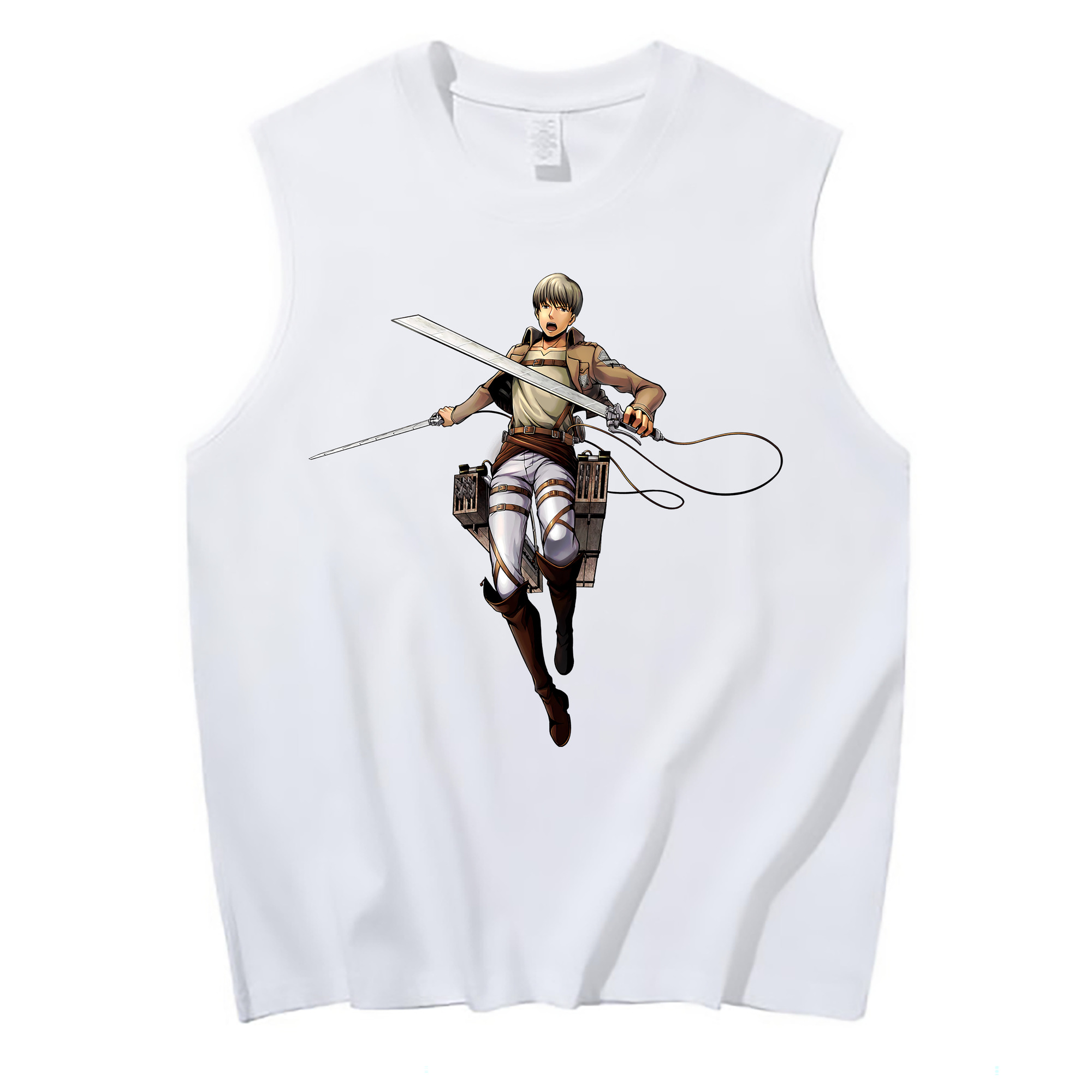 （画像用） 進撃の巨人 Attack on Titan コットン100％タンクトップ（フロントプリント）
