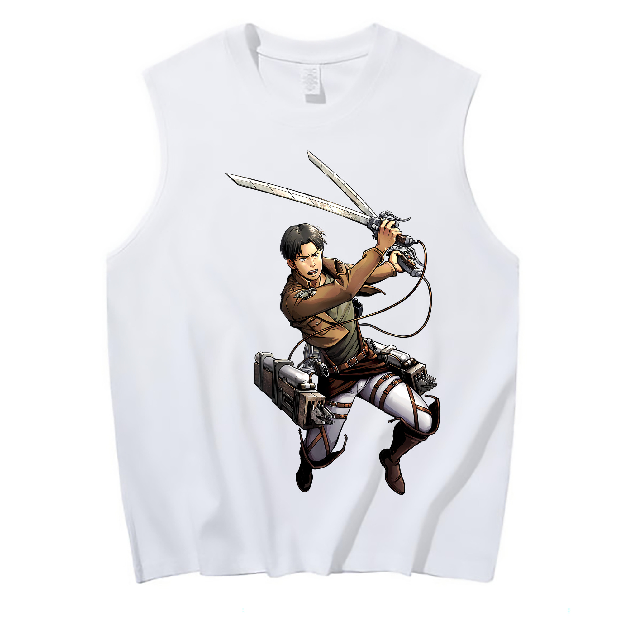 （画像用） 進撃の巨人 Attack on Titan コットン100％タンクトップ（フロントプリント）