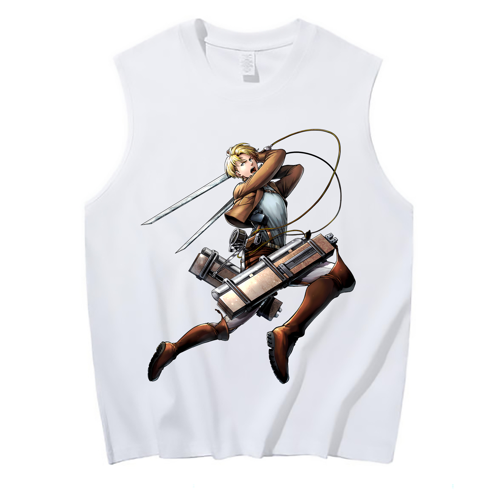 （画像用） 進撃の巨人 Attack on Titan コットン100％タンクトップ（フロントプリント）