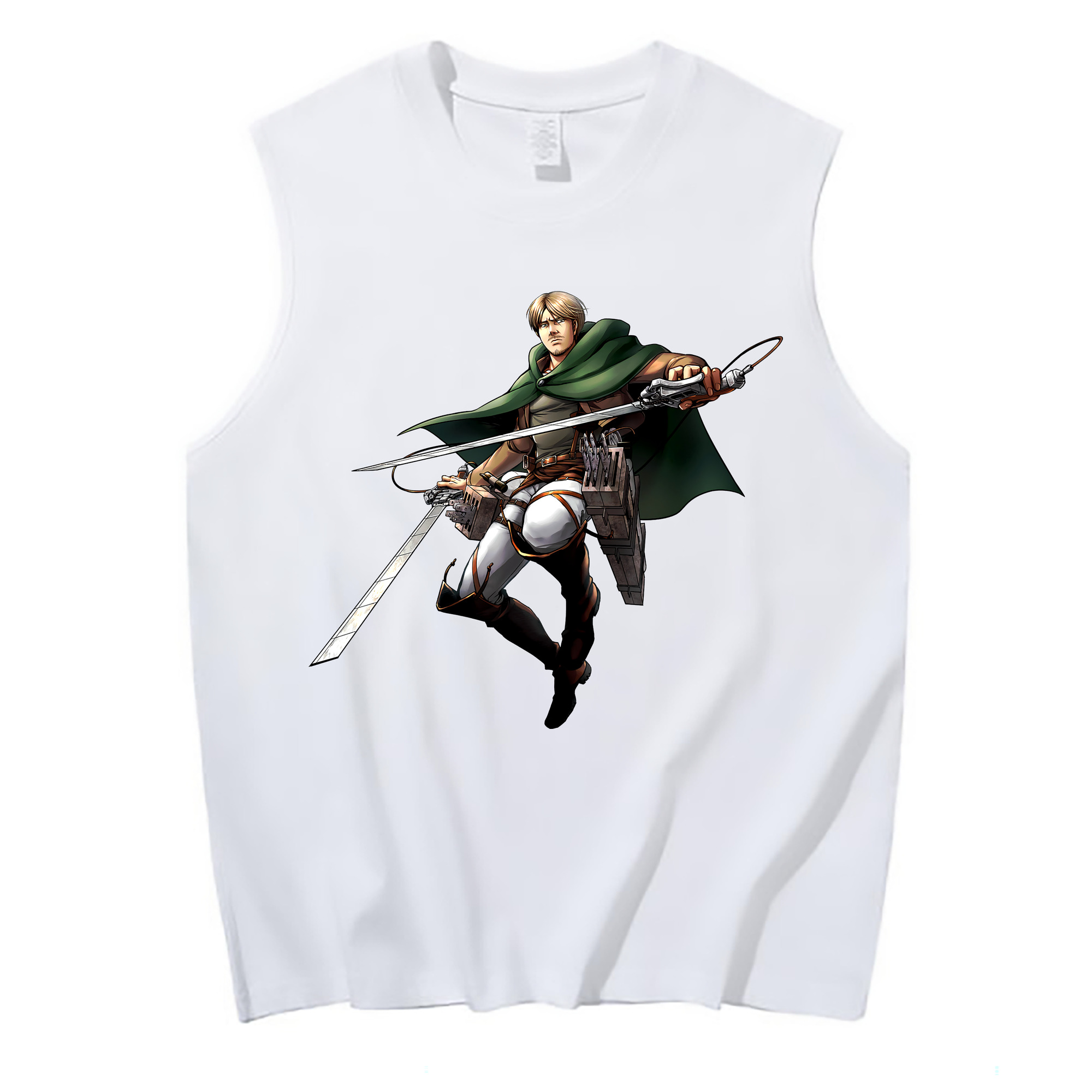 （画像用） 進撃の巨人 Attack on Titan コットン100％タンクトップ（フロントプリント）