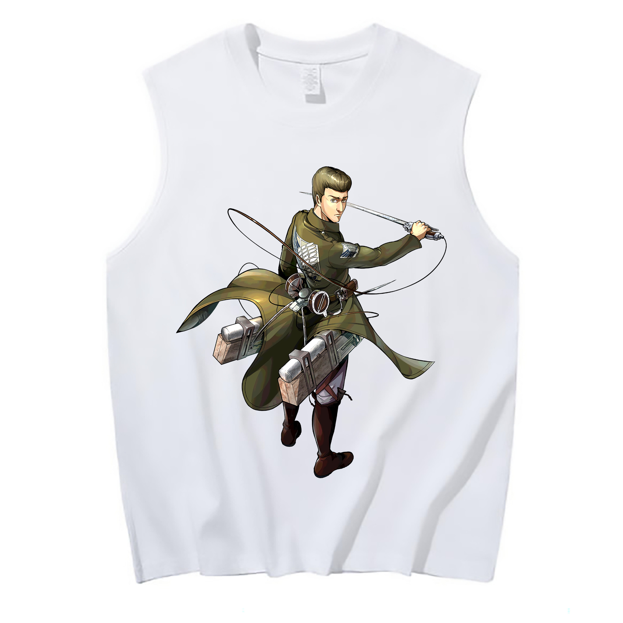 （画像用） 進撃の巨人 Attack on Titan コットン100％タンクトップ（フロントプリント）