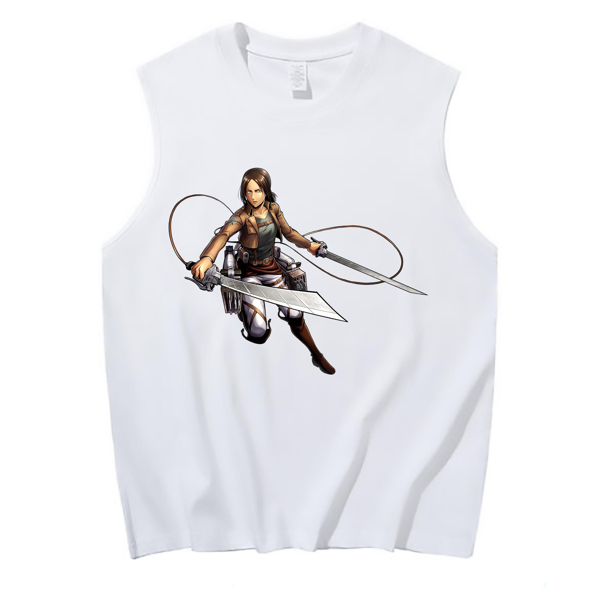 （画像用） 進撃の巨人 Attack on Titan コットン100％タンクトップ（フロントプリント）