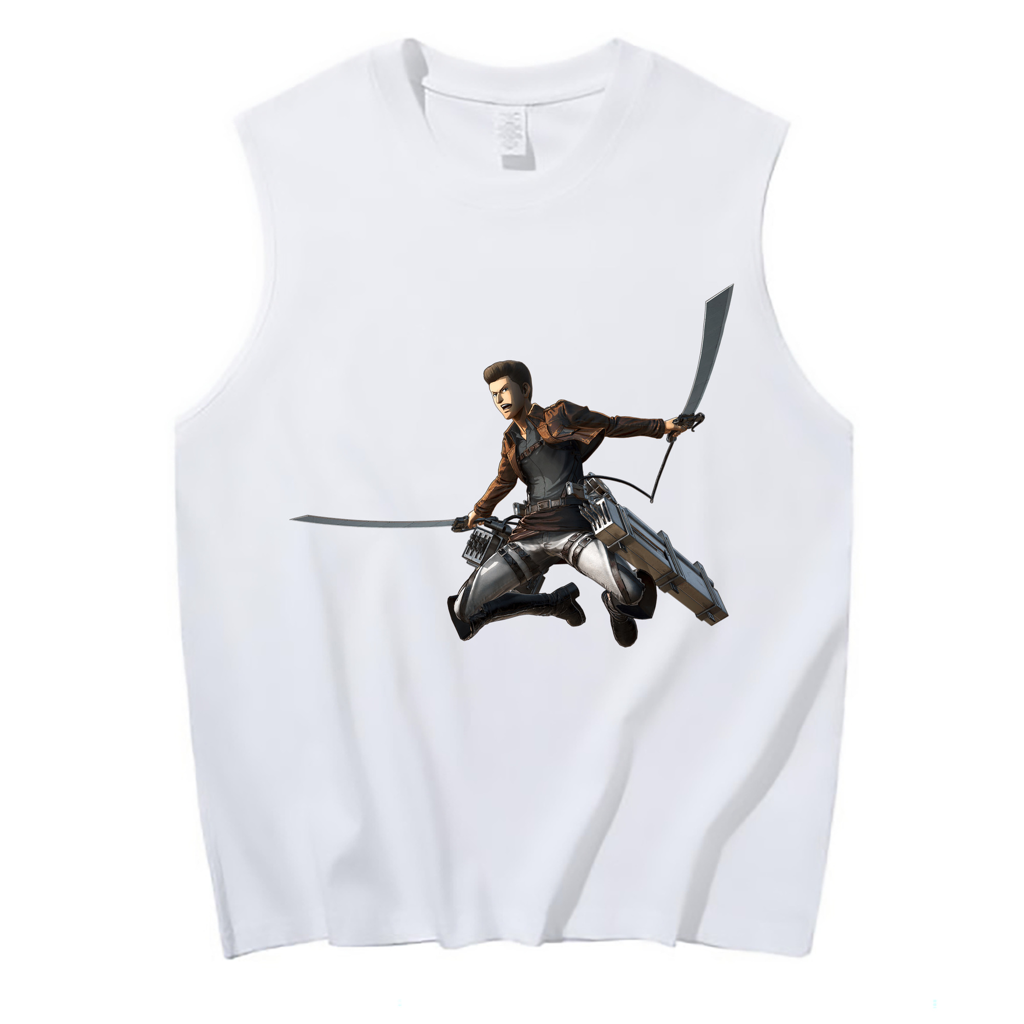 （画像用） 進撃の巨人 Attack on Titan コットン100％タンクトップ（フロントプリント）